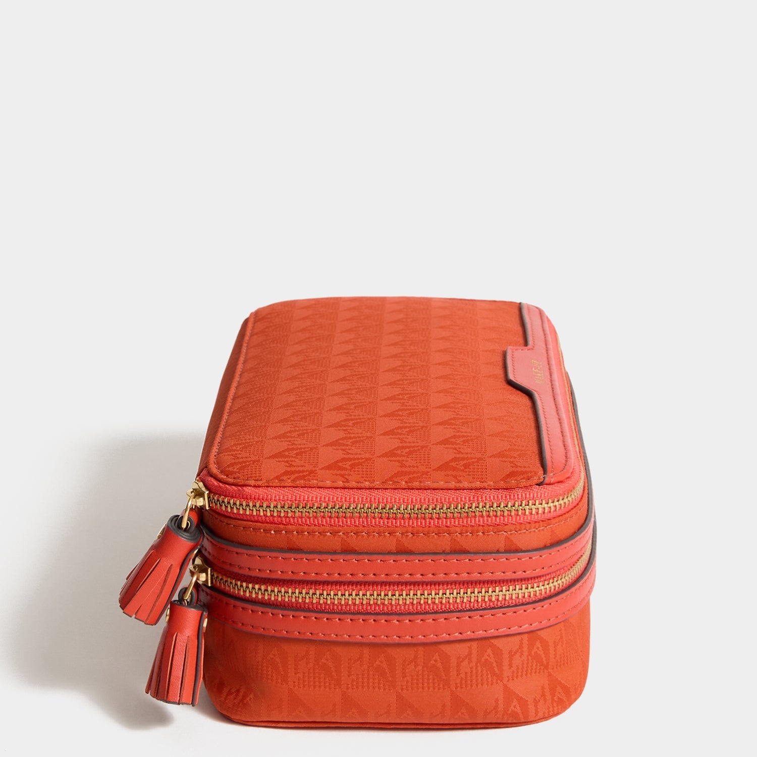 Logo Make-Up Pouch -

          
            Jacquard Nylon in Burnt Sienna -
          

          Anya Hindmarch US
