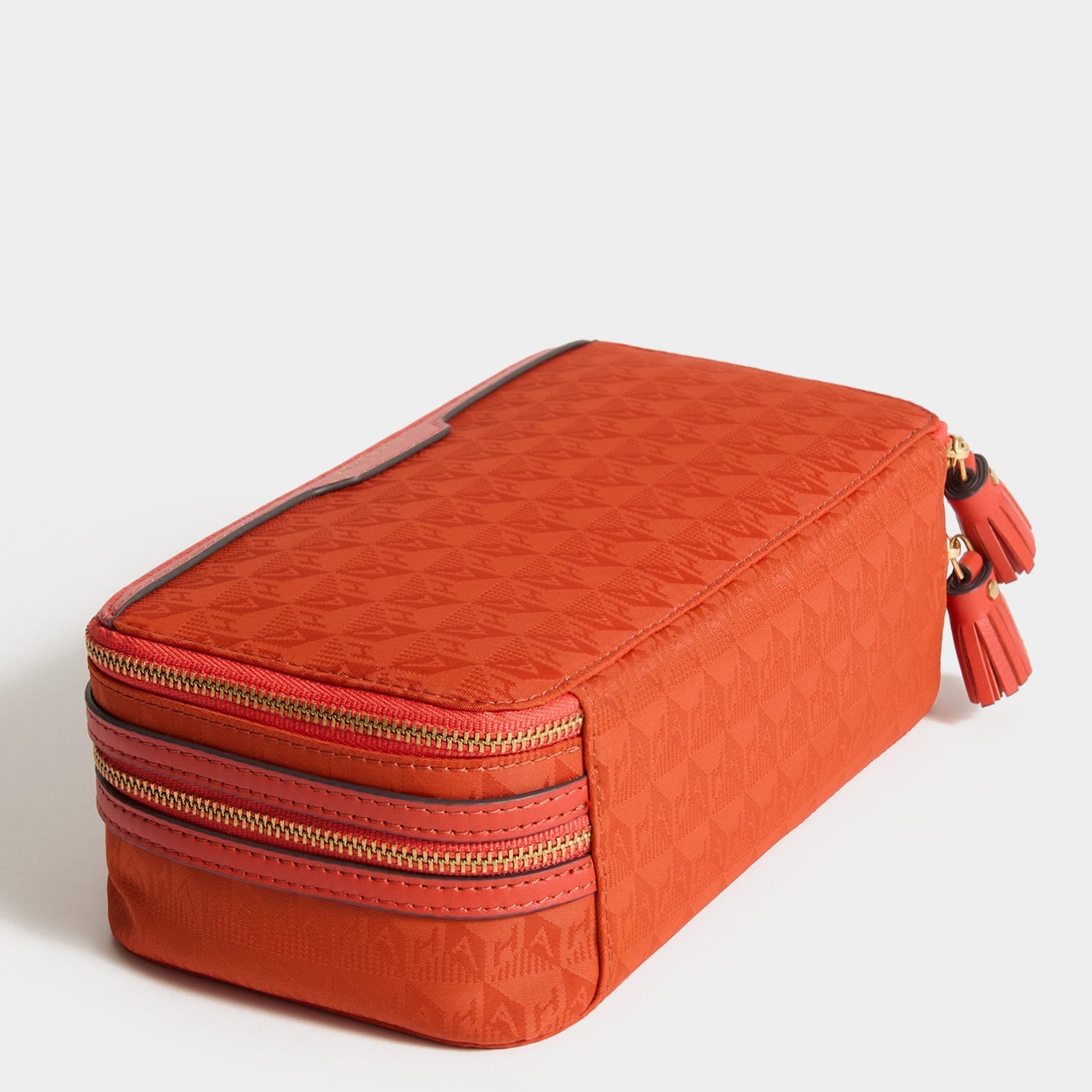 Logo Make-Up Pouch -

          
            Jacquard Nylon in Burnt Sienna -
          

          Anya Hindmarch US
