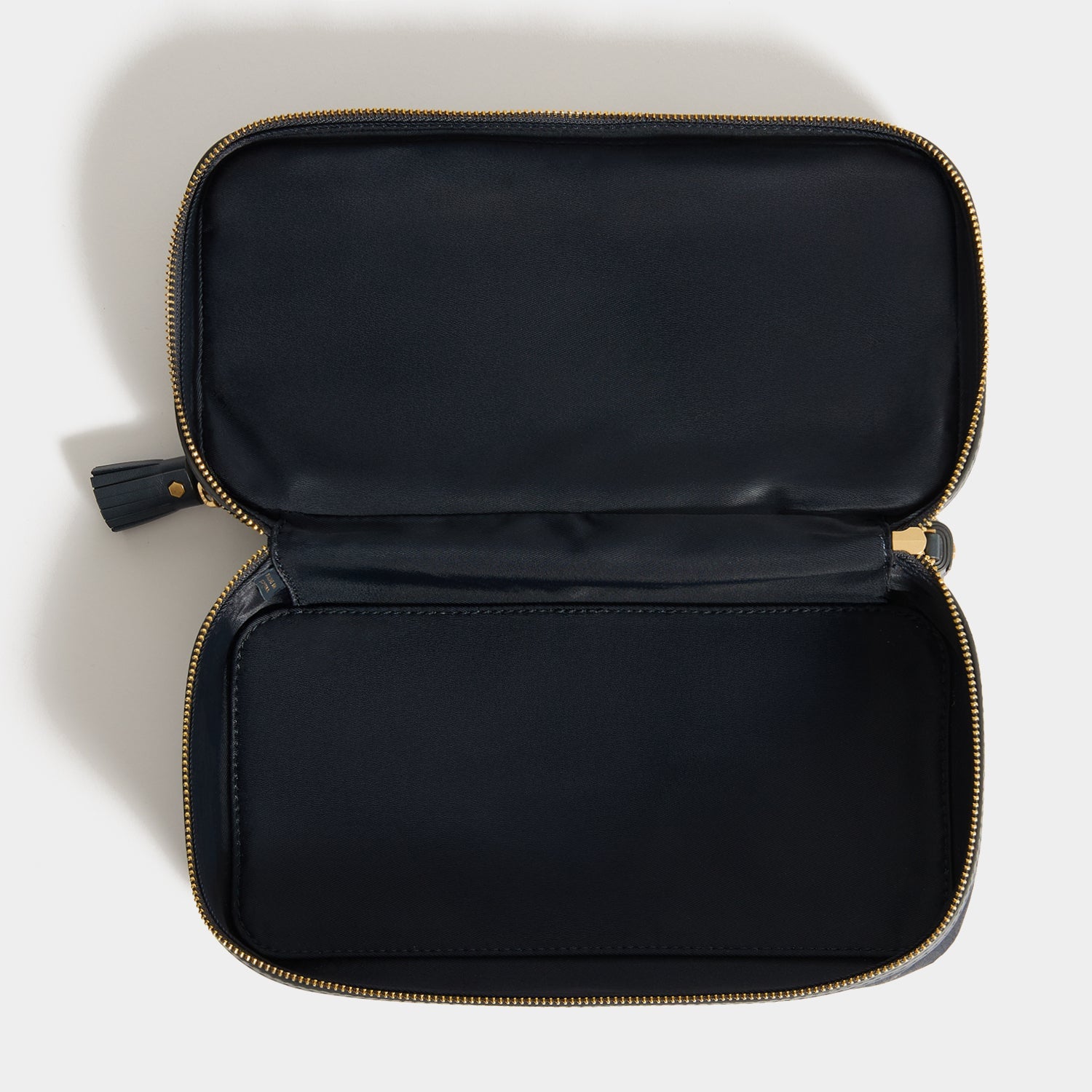 Anya Hindmarch | Logo Make-Up Pouch | Nylon Jacquard in New Marine Anya Hindmarch | Logo Make-Up Pouch | Nylon Jacquard in New Marine