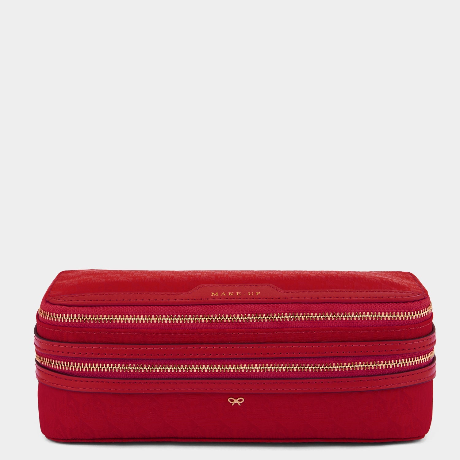 Logo Make-Up Pouch -

          
            Jacquard Nylon Up in Red -
          

          Anya Hindmarch US
