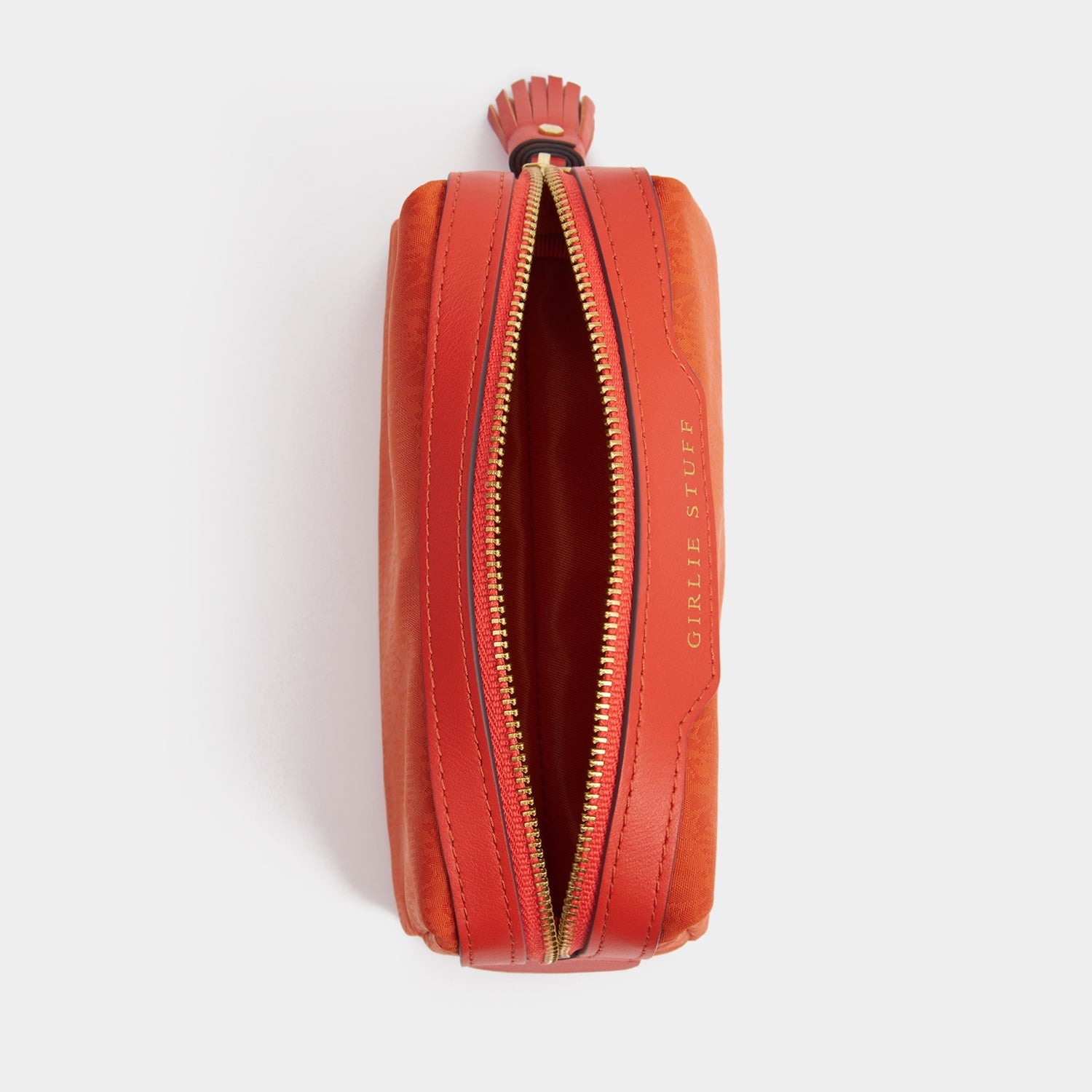 Logo Girlie Stuff Pouch -

          
            Jacquard Nylon in Burnt Sienna -
          

          Anya Hindmarch US
