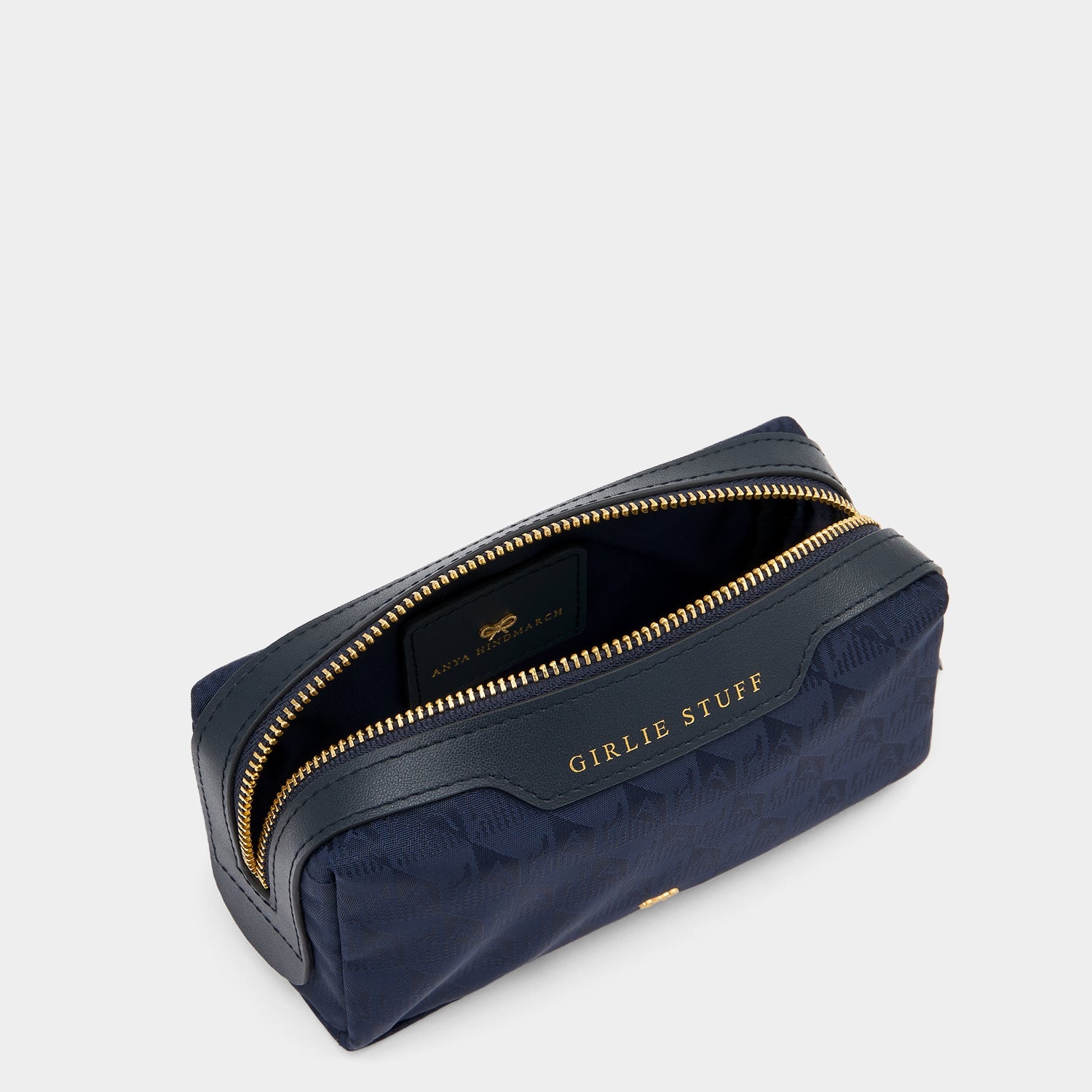 Logo Girlie Stuff Pouch -

                  
                    Recycled Nylon in New Marine -
                  

                  Anya Hindmarch US
