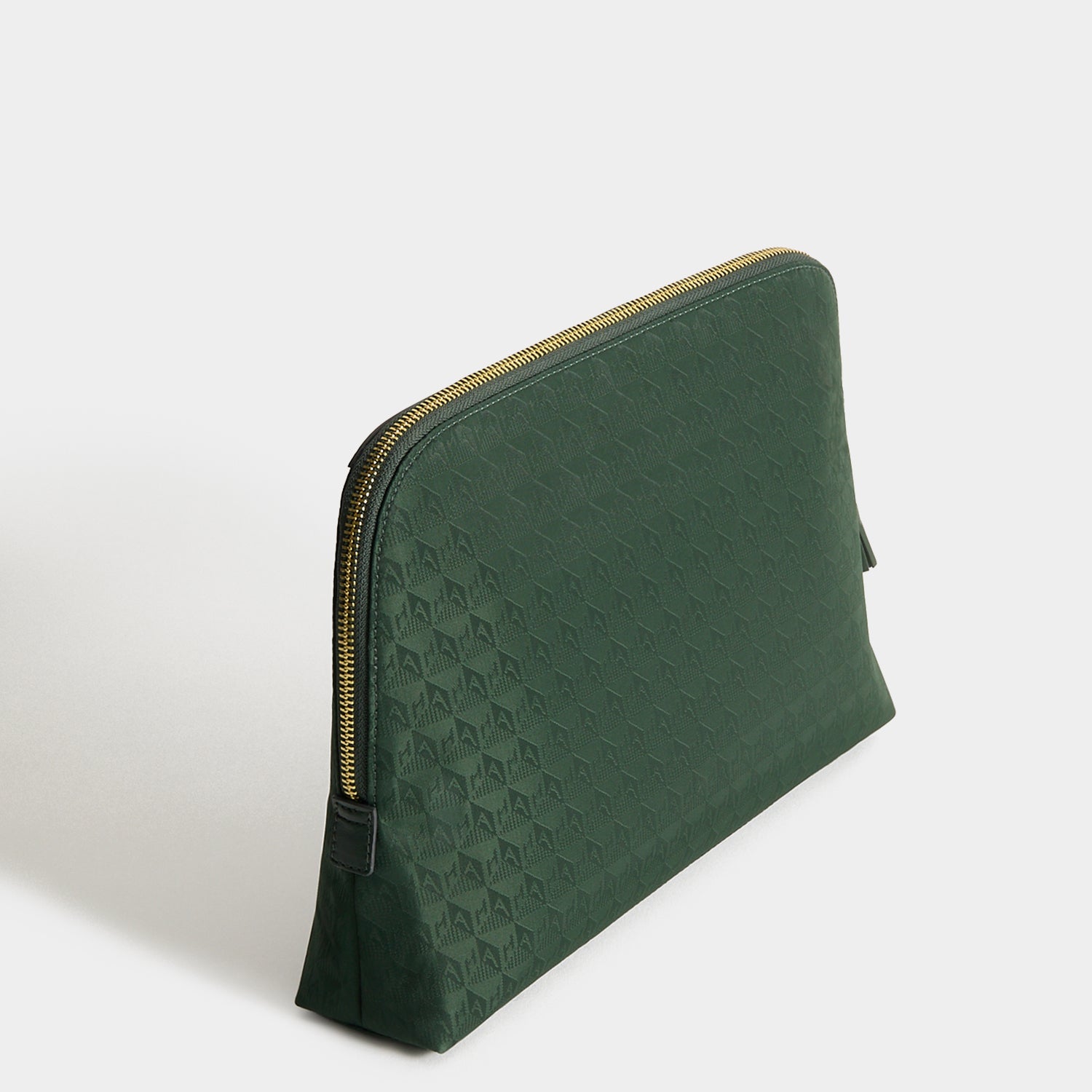 Logo Lotions and Potions Pouch -

          
            Jacquard Nylon in Dark Holly -
          

          Anya Hindmarch US
