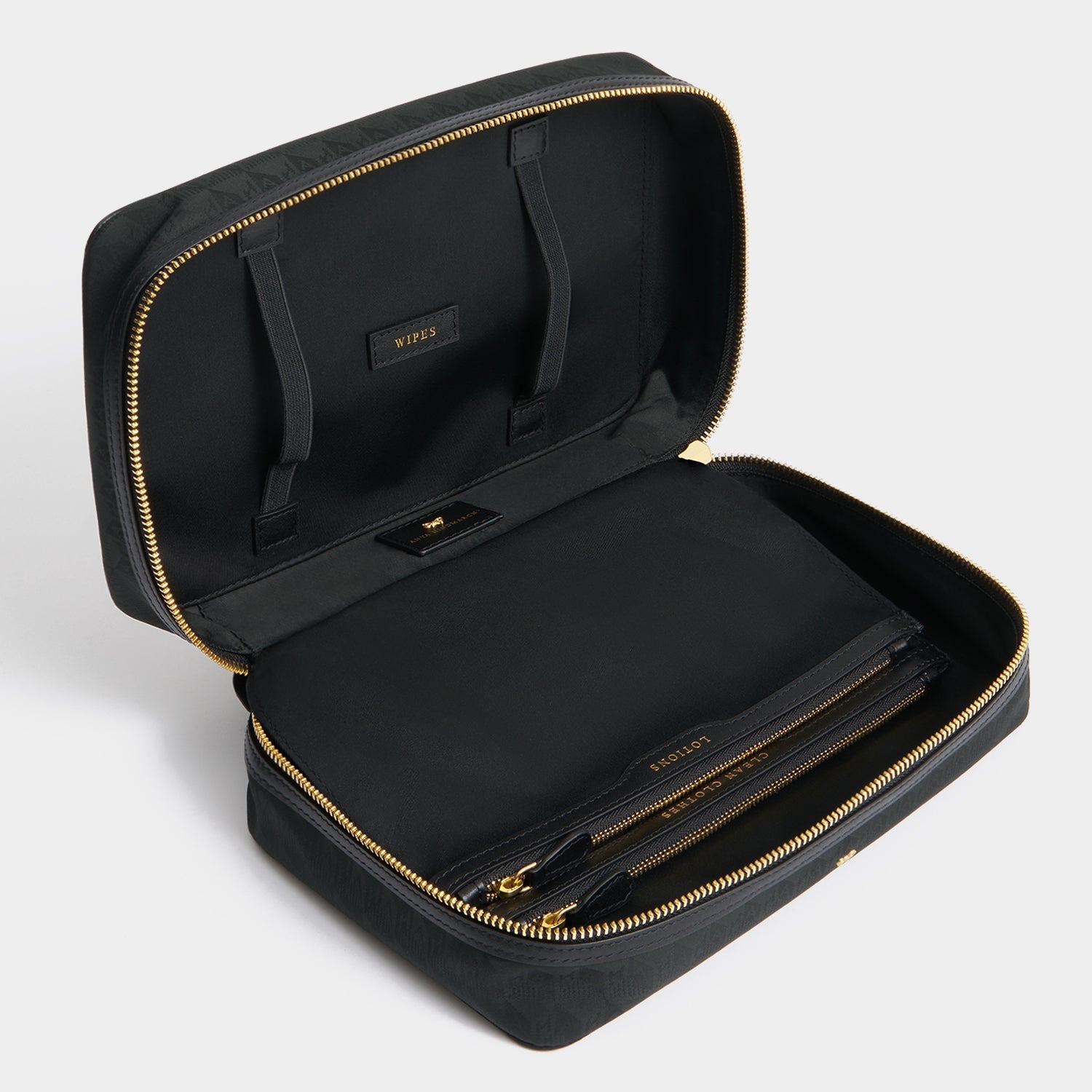 Logo Baby Emergency Kit -

          
            Jacquard Nylon in Black -
          

          Anya Hindmarch US
