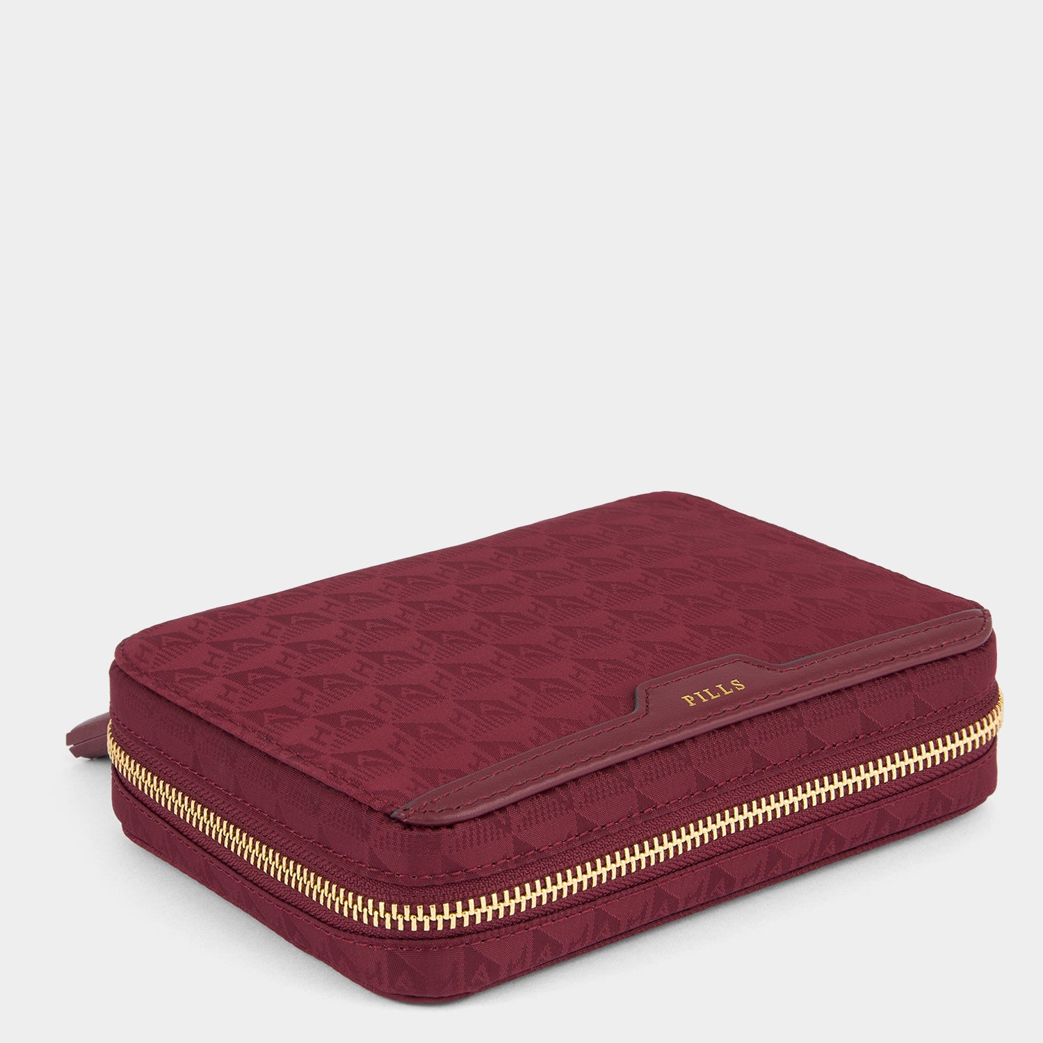 Logo Pills Box -

          
            Jacquard Nylon in Medium Red -
          

          Anya Hindmarch US
