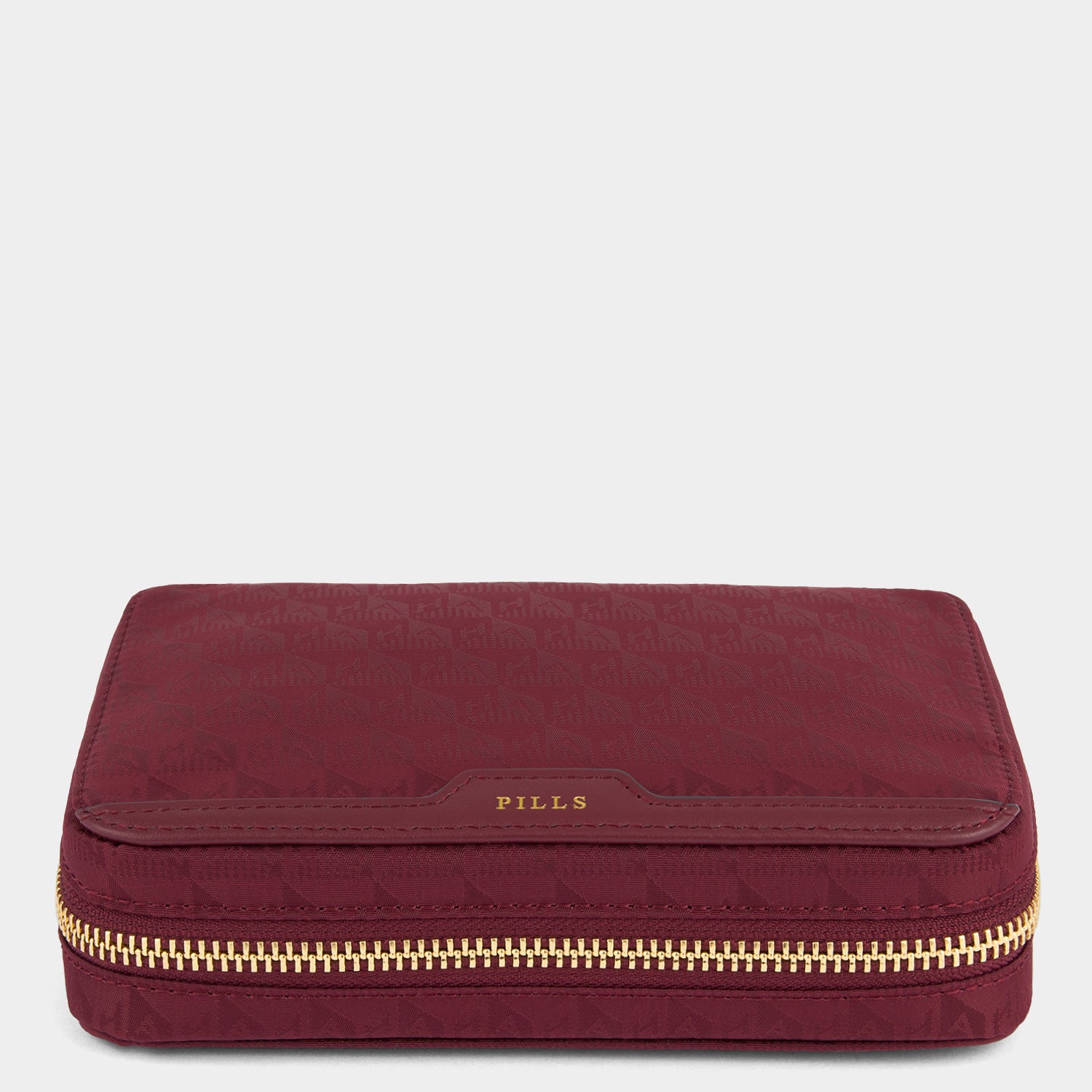 Logo Pills Box -

          
            Jacquard Nylon in Medium Red -
          

          Anya Hindmarch US
