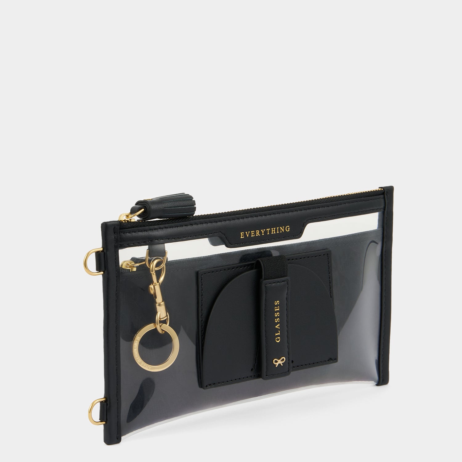 Everything XL Pouch -

          
            Leather in Black/TPU in Clear -
          

          Anya Hindmarch US
