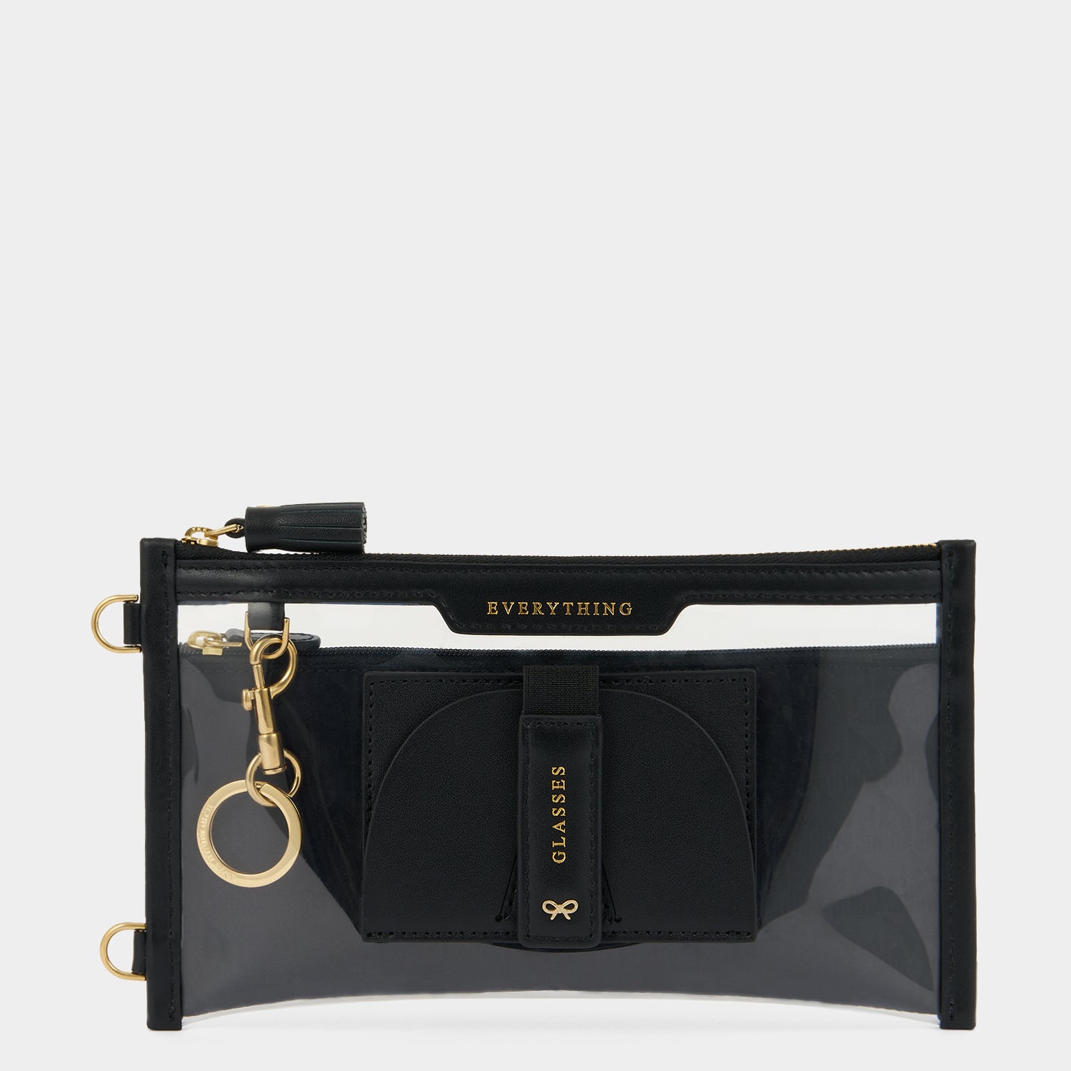 Everything XL Pouch -

          
            Leather in Black/TPU in Clear -
          

          Anya Hindmarch US
