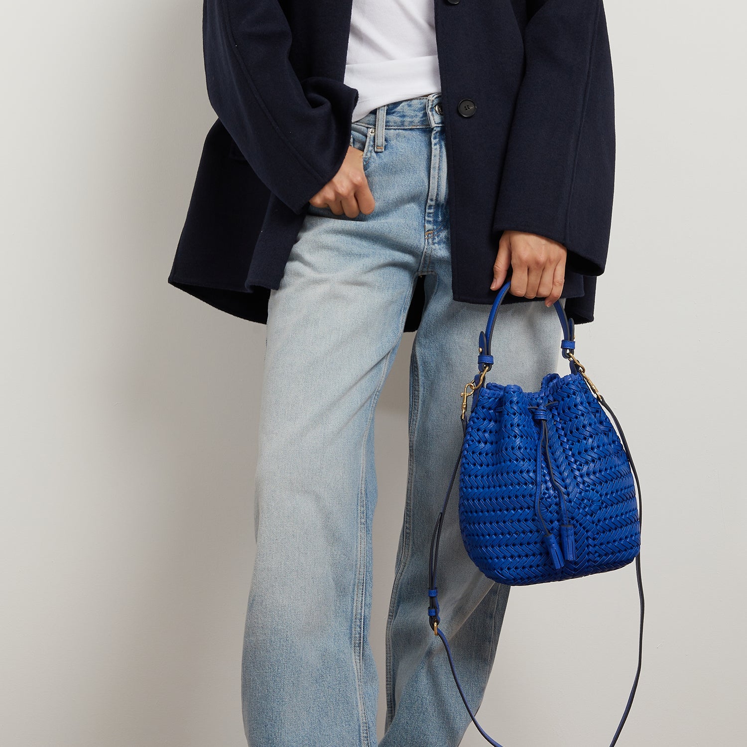 Neeson Small Drawstring -

                  
                    Nubuck Leather in Electric Blue -
                  

                  Anya Hindmarch US
