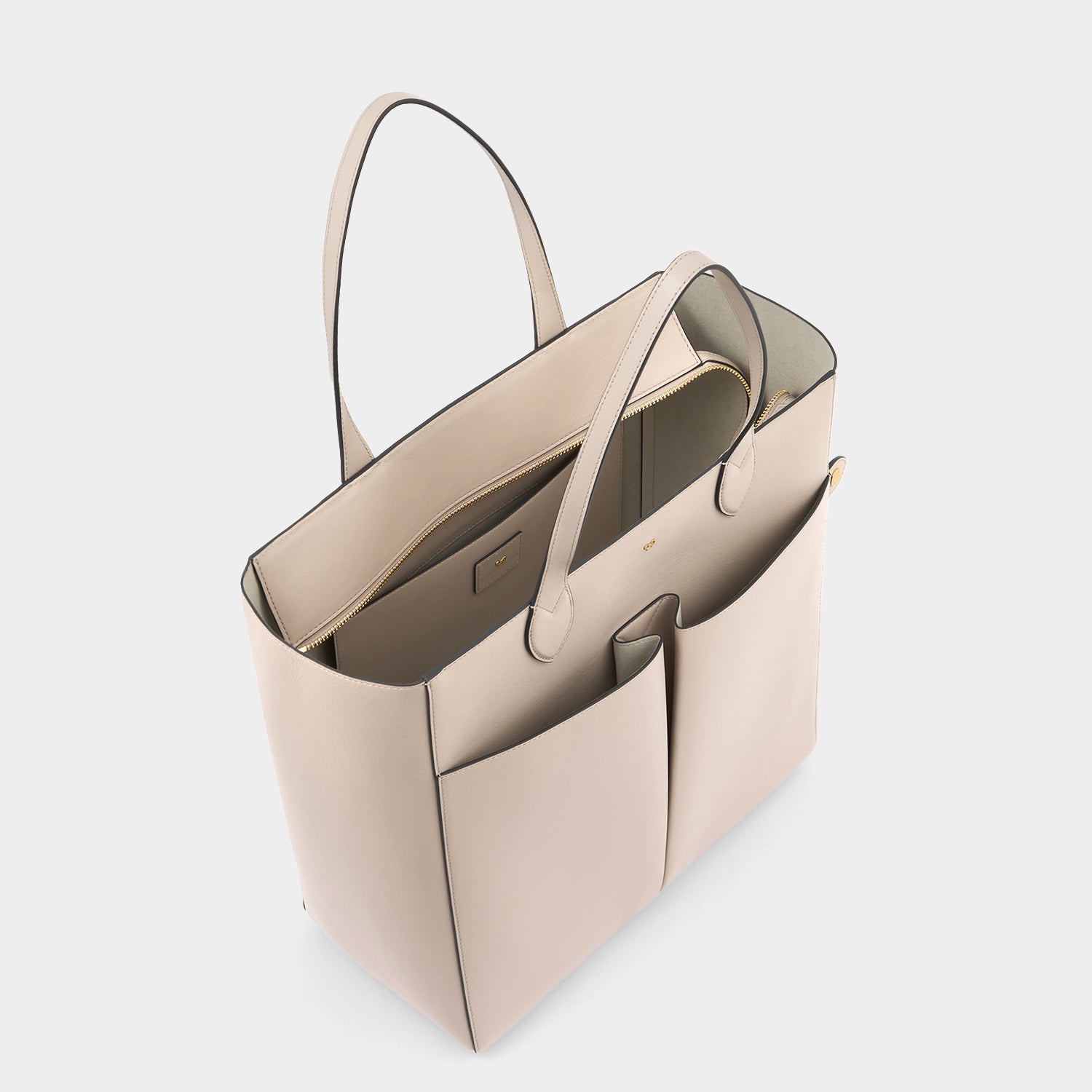 Nevis Tote -

          
            Smooth Leather in Grey White -
          

          Anya Hindmarch US
