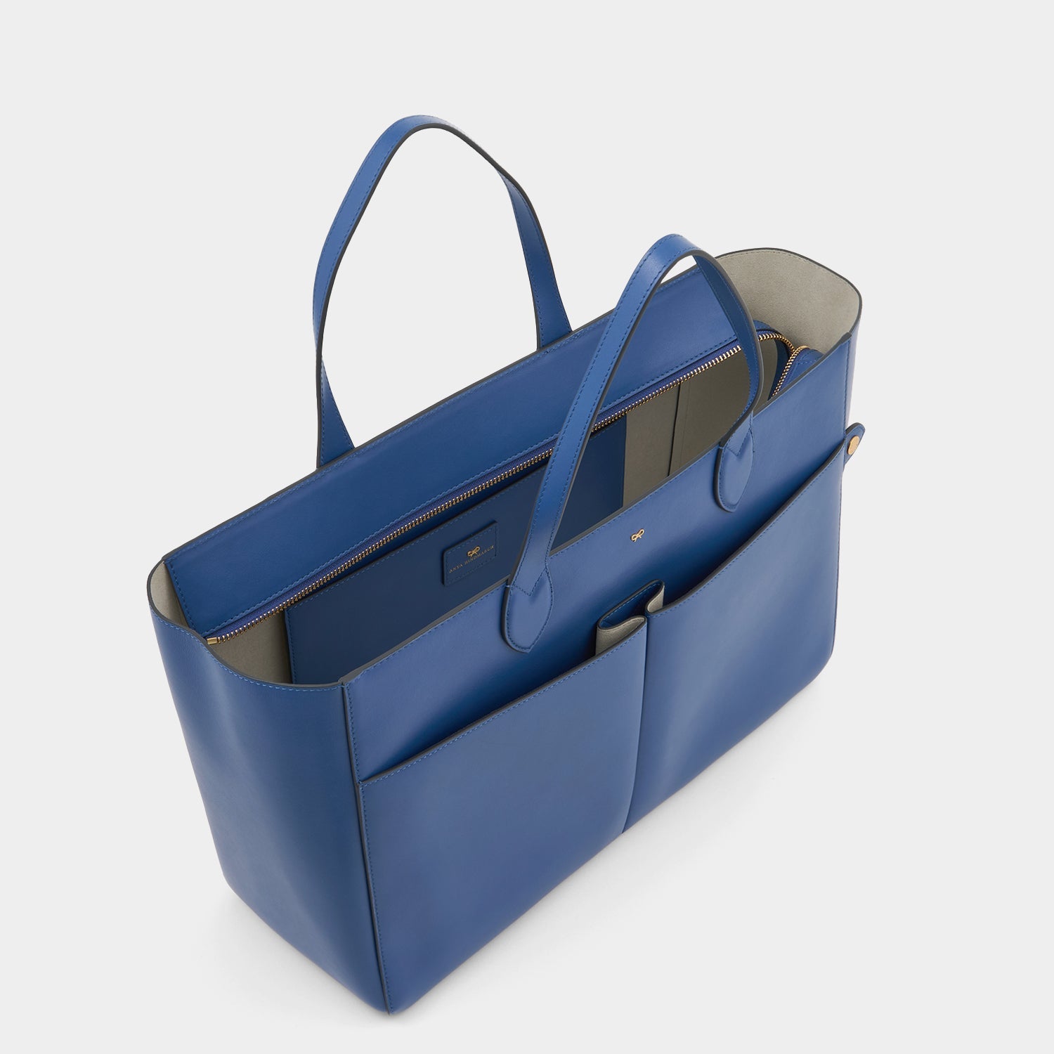 E/W Nevis Tote -

          
            Smooth Leather in Blueberry -
          

          Anya Hindmarch US
