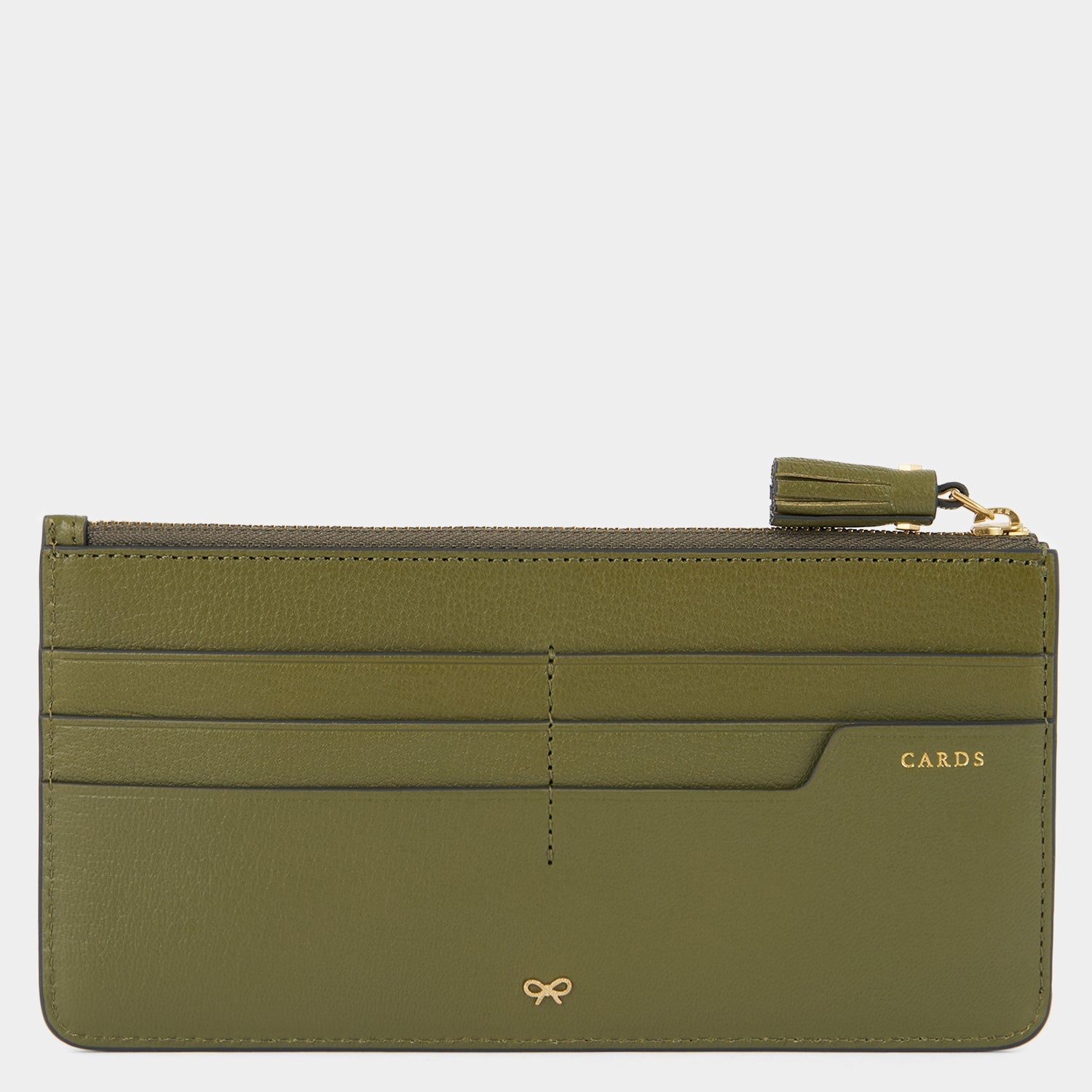 Envelope Slim Zip Wallet -

          
            Capra Leather in Light Olive -
          

          Anya Hindmarch US
