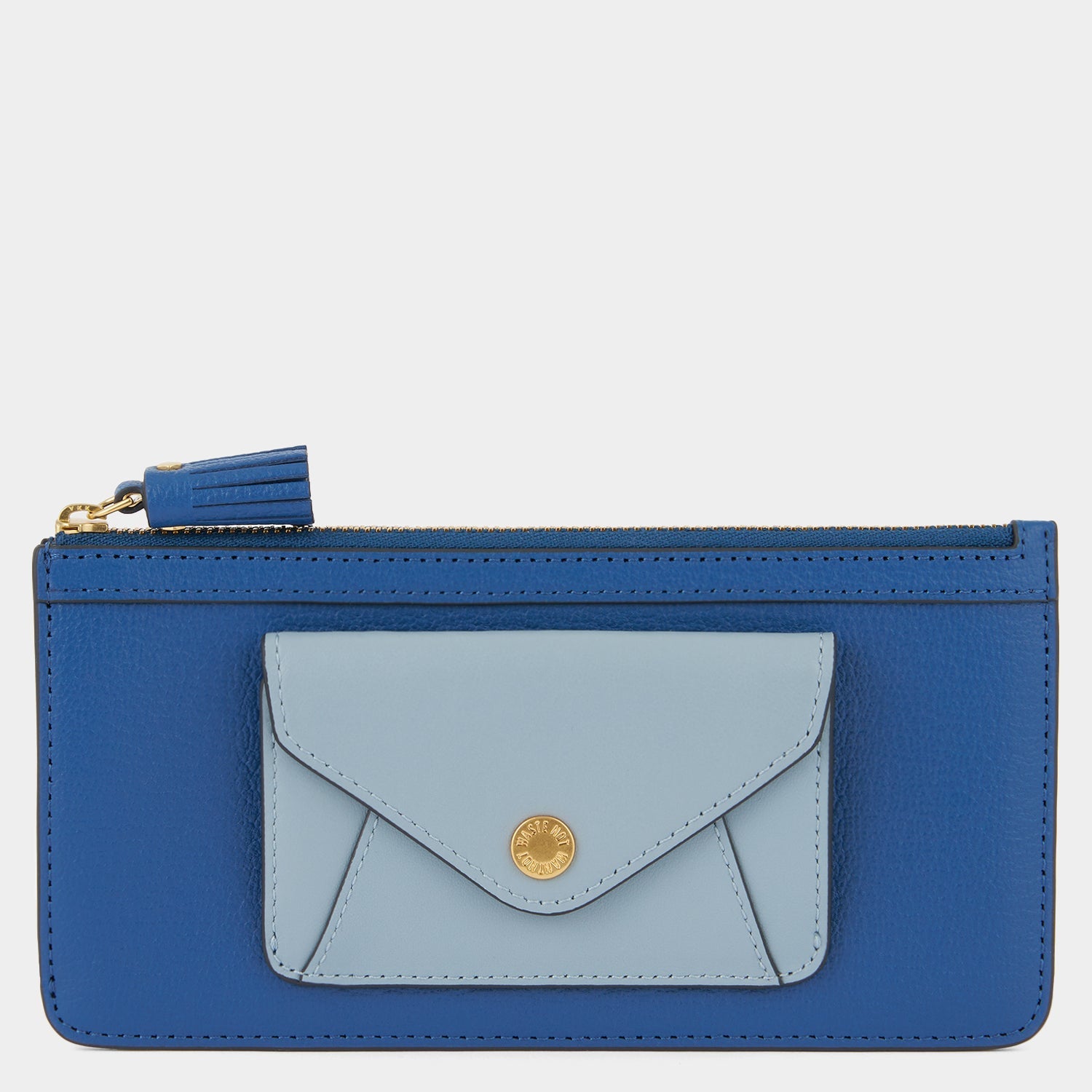 Envelope Slim Zip Wallet -

          
            Capra Leather in Blueberry -
          

          Anya Hindmarch US
