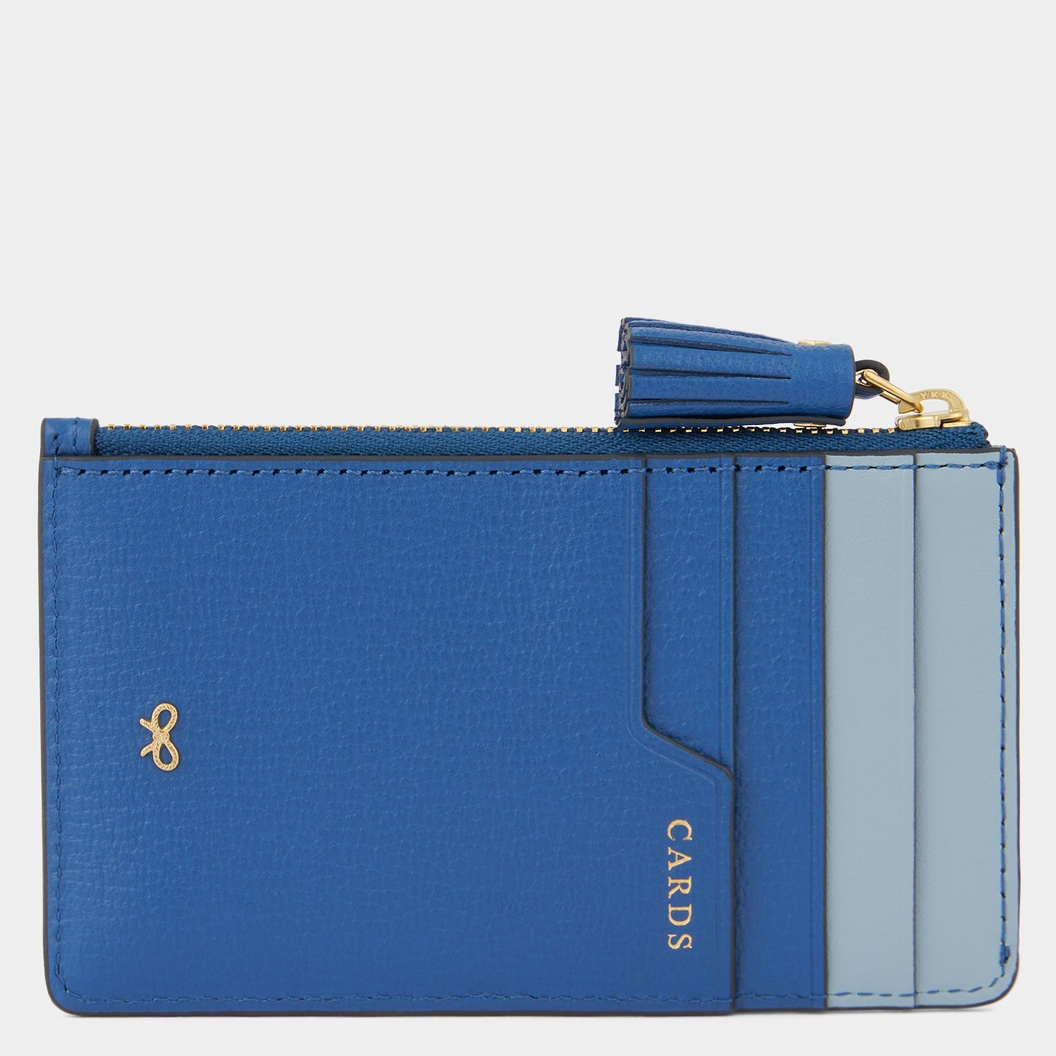 Zipped Card Case -

          
            Capra Leather in Blueberry -
          

          Anya Hindmarch US
