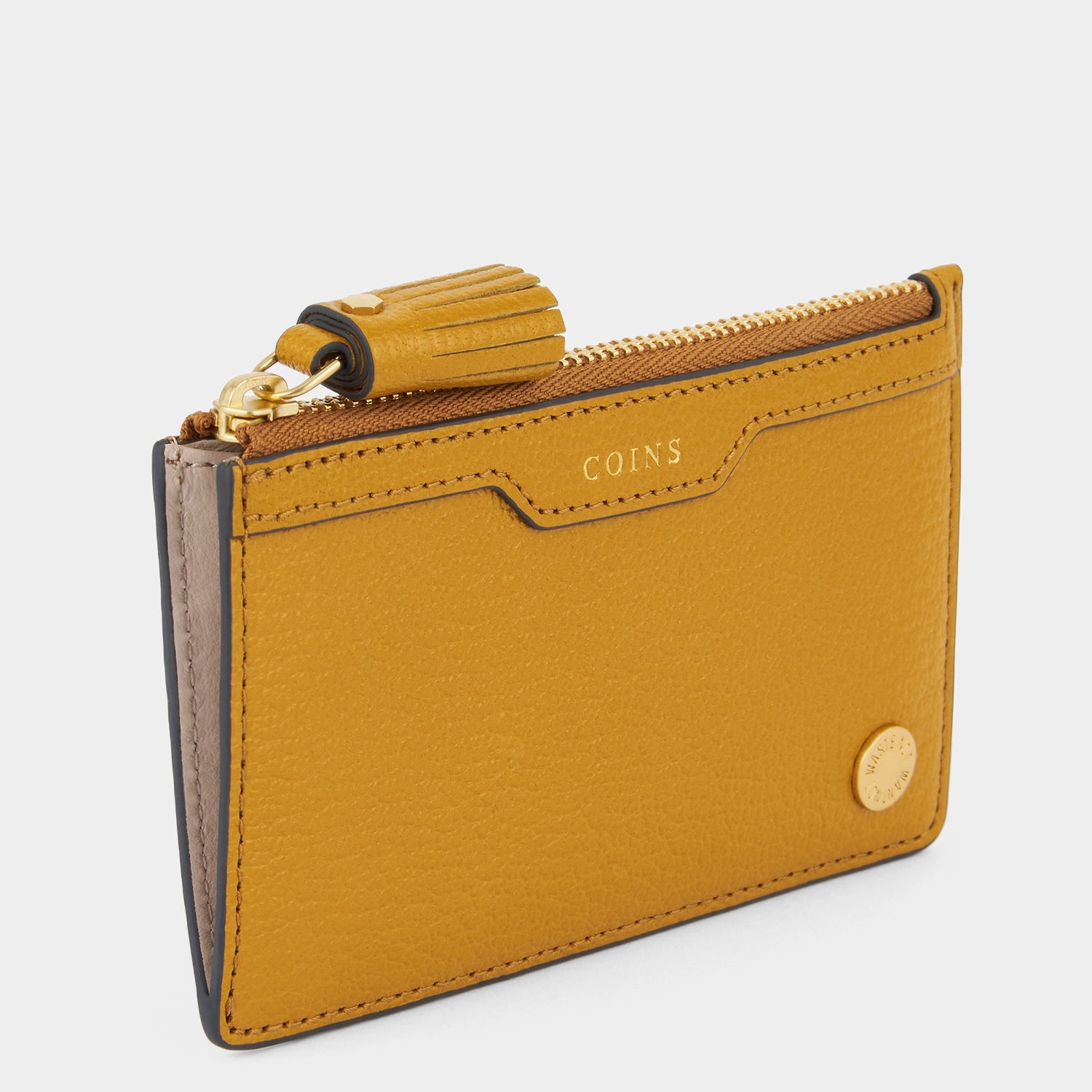 Zipped Card Case -

          
            Capra Leather in Tumeric -
          

          Anya Hindmarch US
