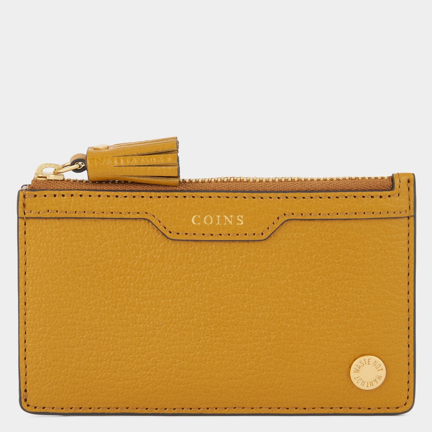 Zipped Card Case -

          
            Capra Leather in Tumeric -
          

          Anya Hindmarch US
