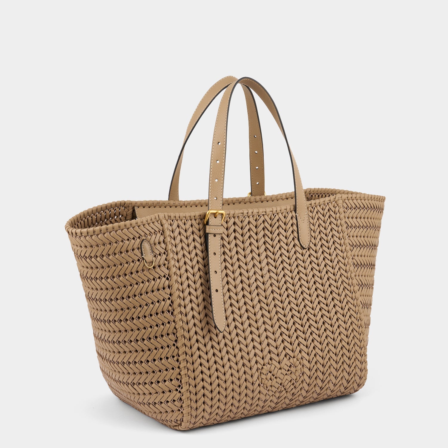 Neeson Square Tote -

          
            Capra Leather in Sand -
          

          Anya Hindmarch US
