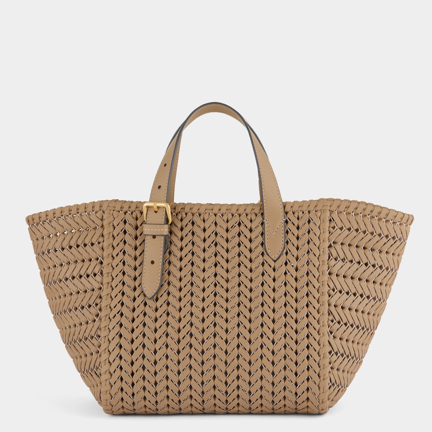 Neeson Small Square Tote -

          
            Capra Leather in Sand -
          

          Anya Hindmarch US
