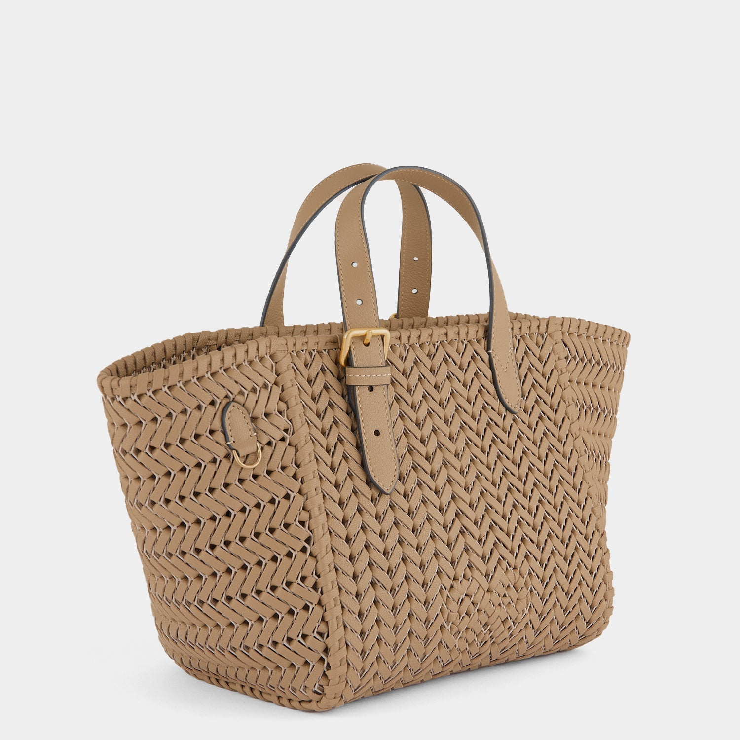 Neeson Small Square Tote -

          
            Capra Leather in Sand -
          

          Anya Hindmarch US
