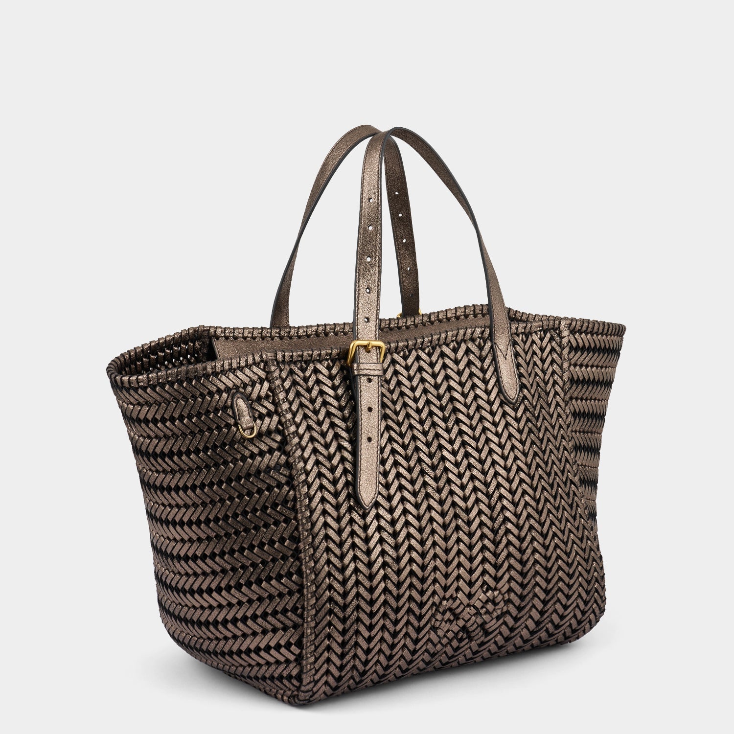 Neeson Square Tote -

          
            Capra Leather in Smog -
          

          Anya Hindmarch US
