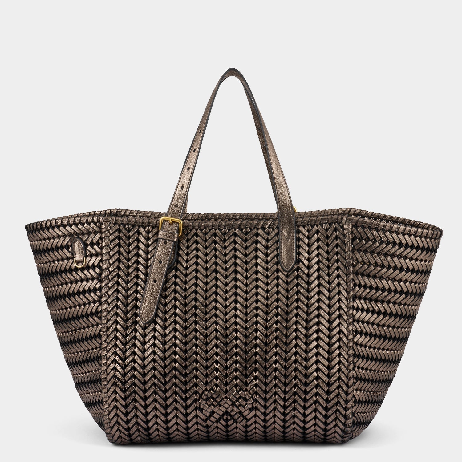 Neeson Square Tote -

          
            Capra Leather in Smog -
          

          Anya Hindmarch US
