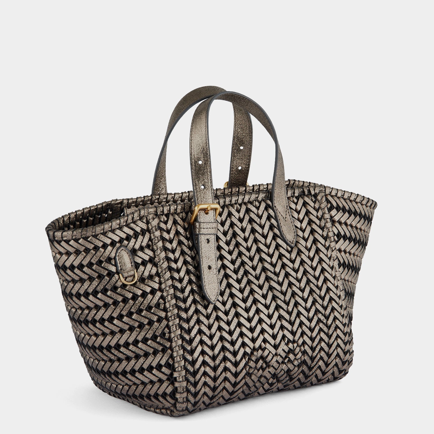 Neeson Small Square Tote -

          
            Capra Leather in Smog -
          

          Anya Hindmarch US
