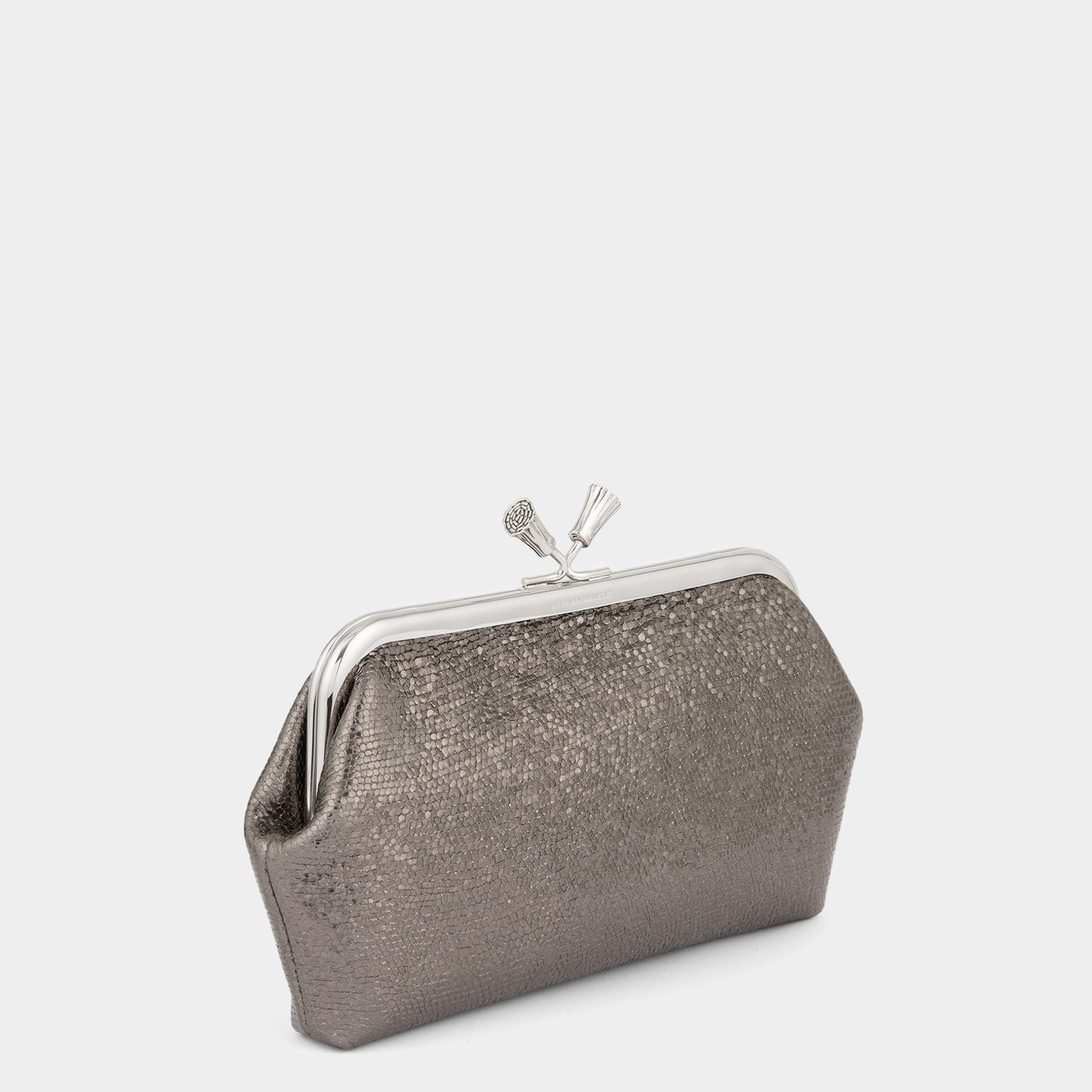 Maud Tassel Clutch -

          
            Metallic Leather in Anthracite -
          

          Anya Hindmarch US
