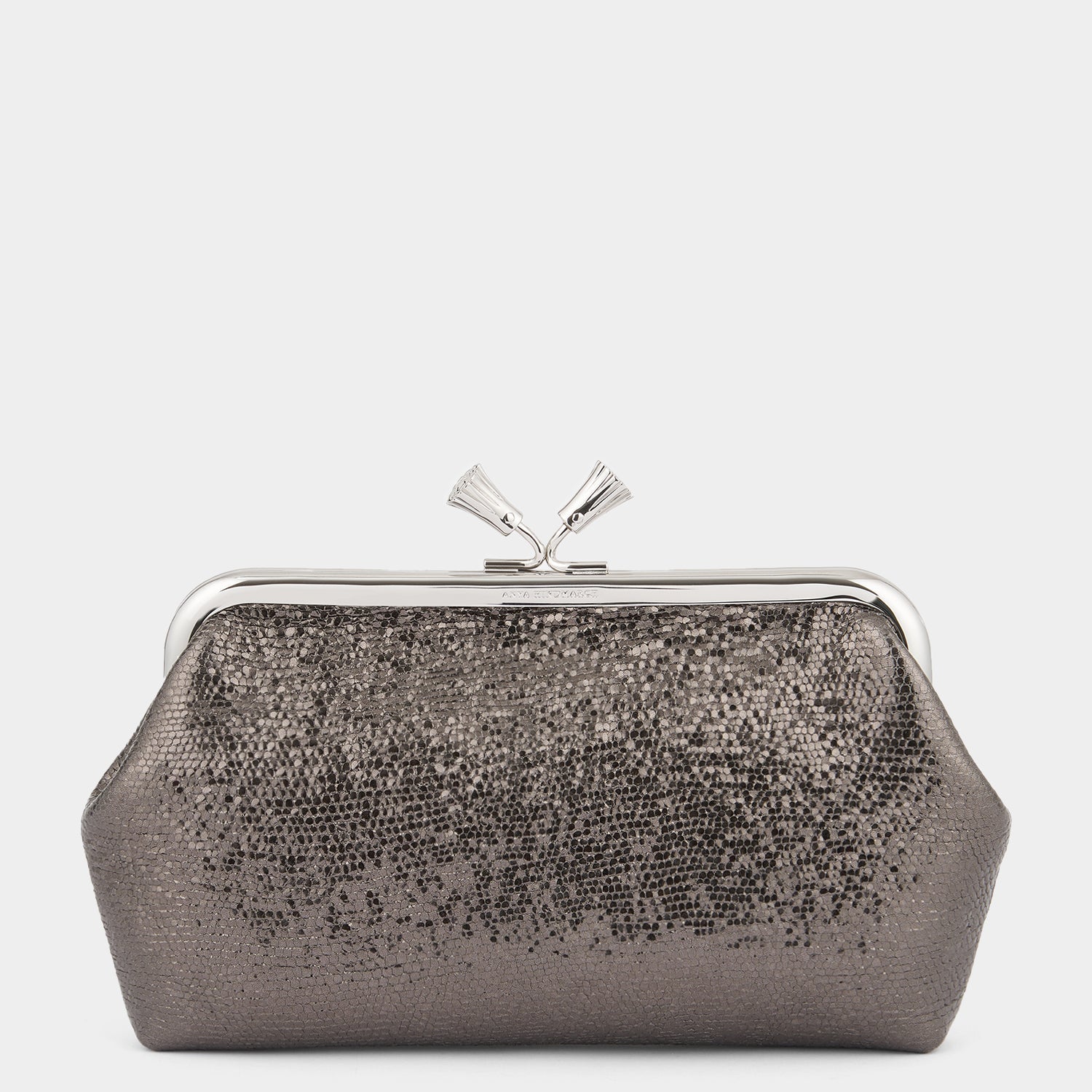 Maud Tassel Clutch -

          
            Metallic Leather in Anthracite -
          

          Anya Hindmarch US
