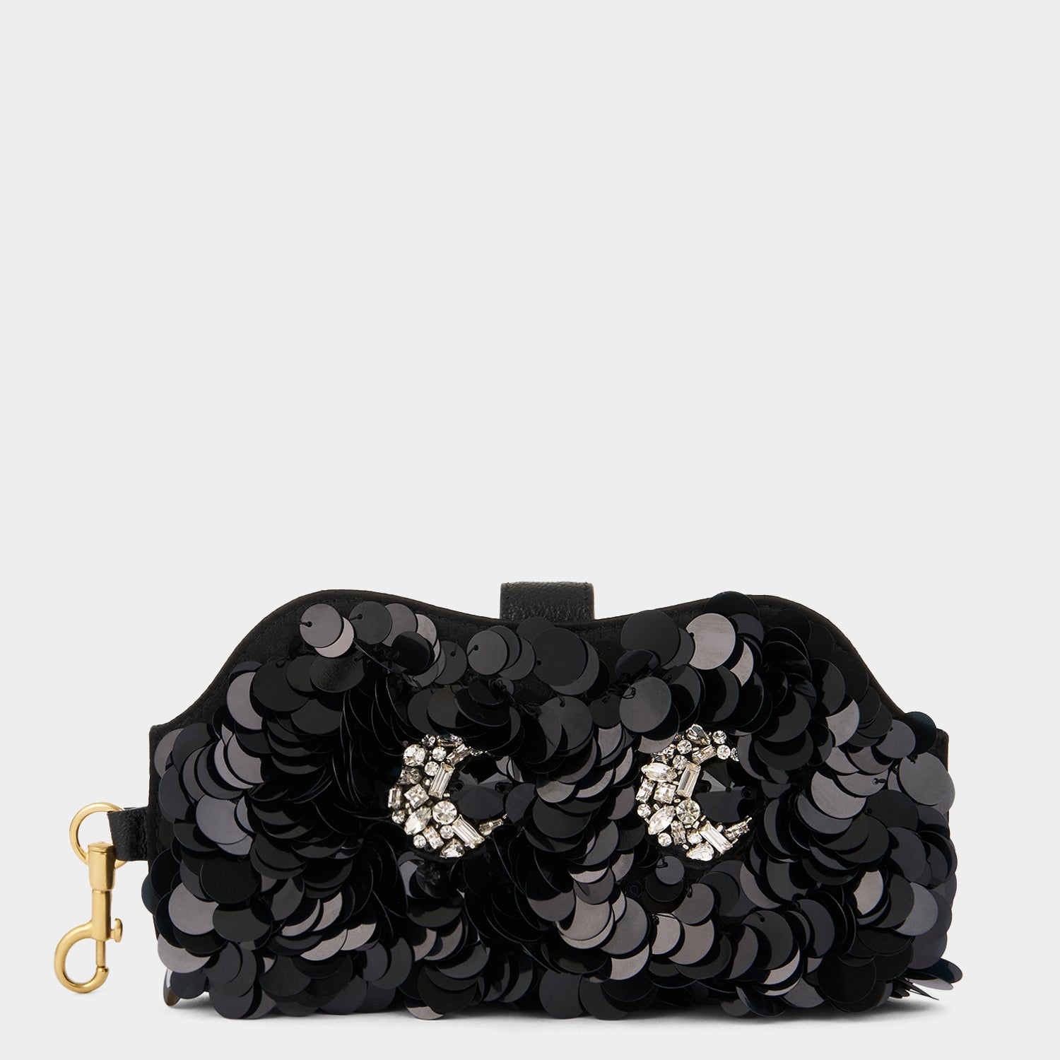 Eyes Embellished Glasses Pouch -

          
            Sequins in Black -
          

          Anya Hindmarch US
