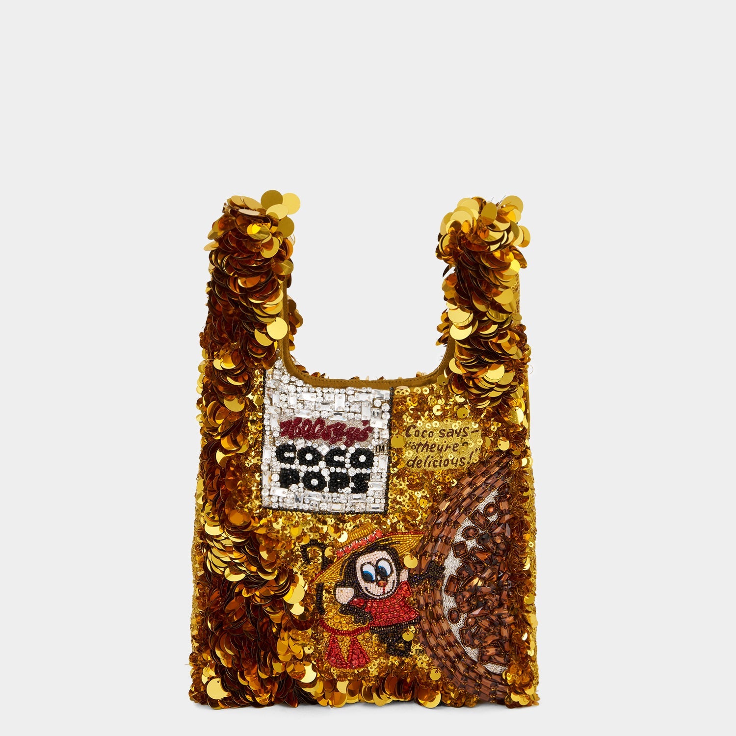 Anya Brands Coco Pops Mini Tote -

          
            Sequins in Old Gold -
          

          Anya Hindmarch US
