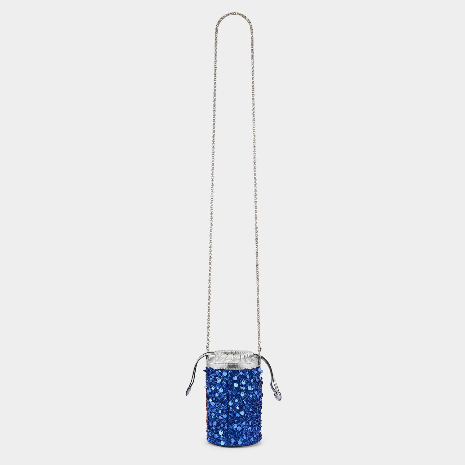 Anya Brands Ever Ready Mini Bucket Bag -

          
            Sequins in Blueberry -
          

          Anya Hindmarch US
