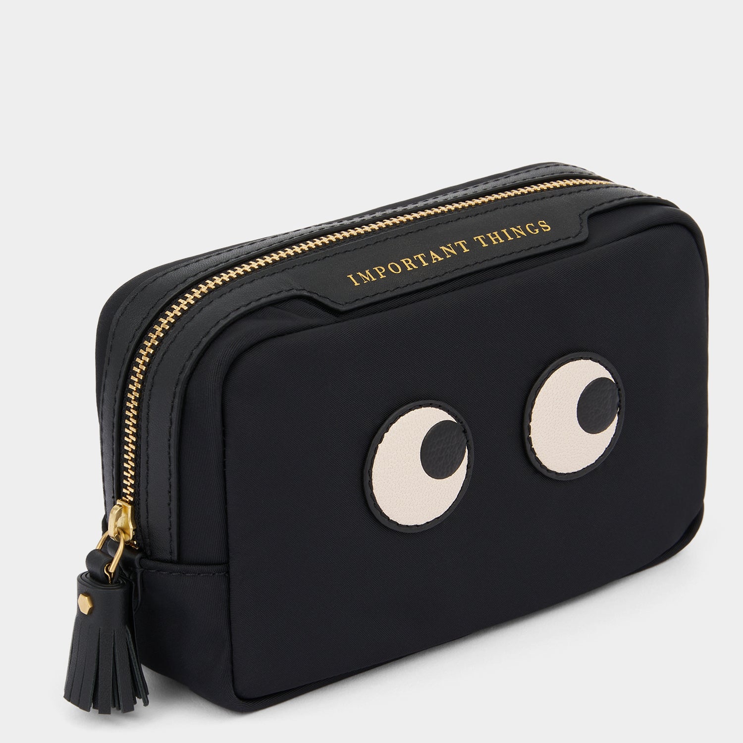 Eyes important Things Pouch -

          
            Regenerated ECONYL® in Black -
          

          Anya Hindmarch US
