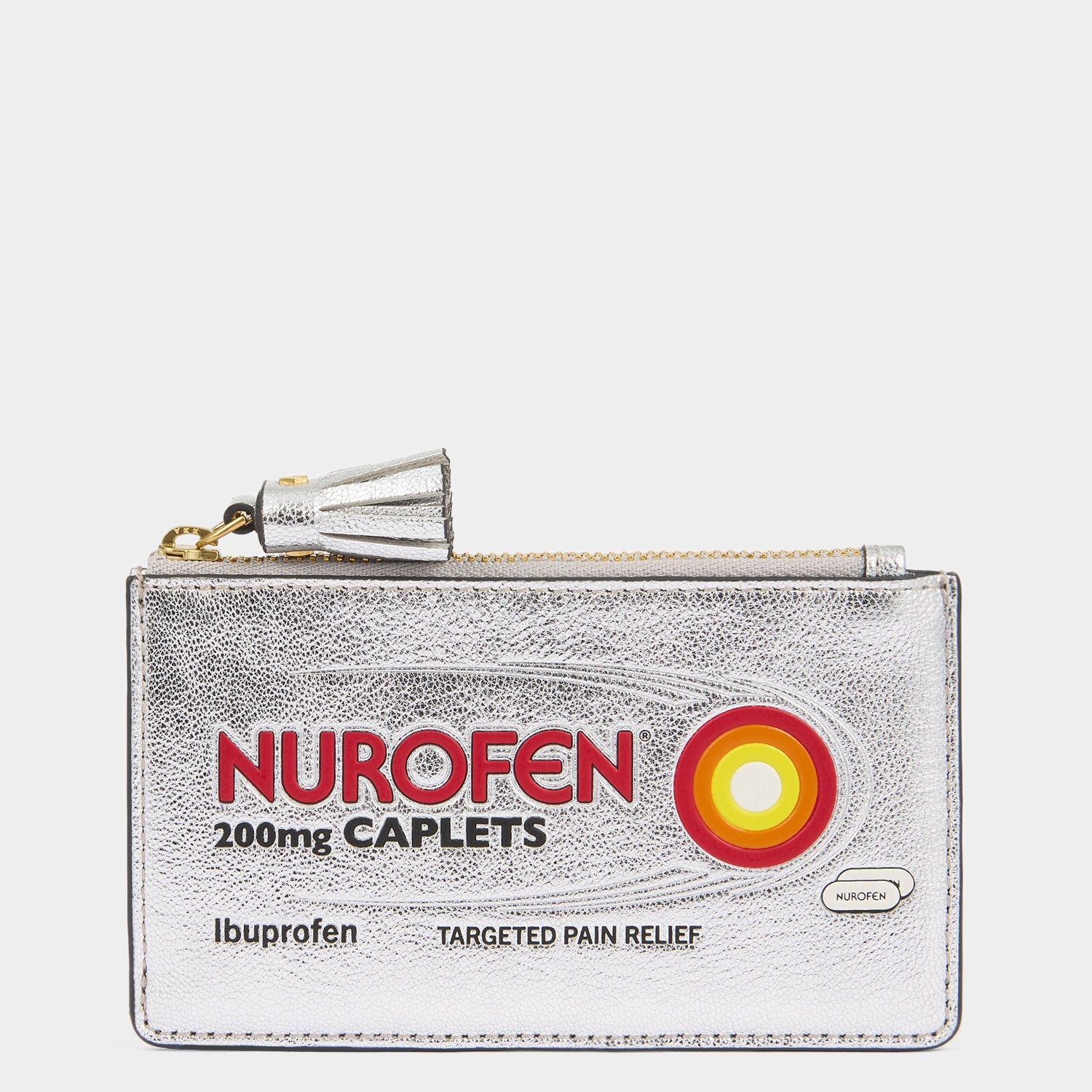 Anya Brands Nurofen Zip Card Case -

                  
                    Capra Leather in Metallic Silver -
                  

                  Anya Hindmarch US

