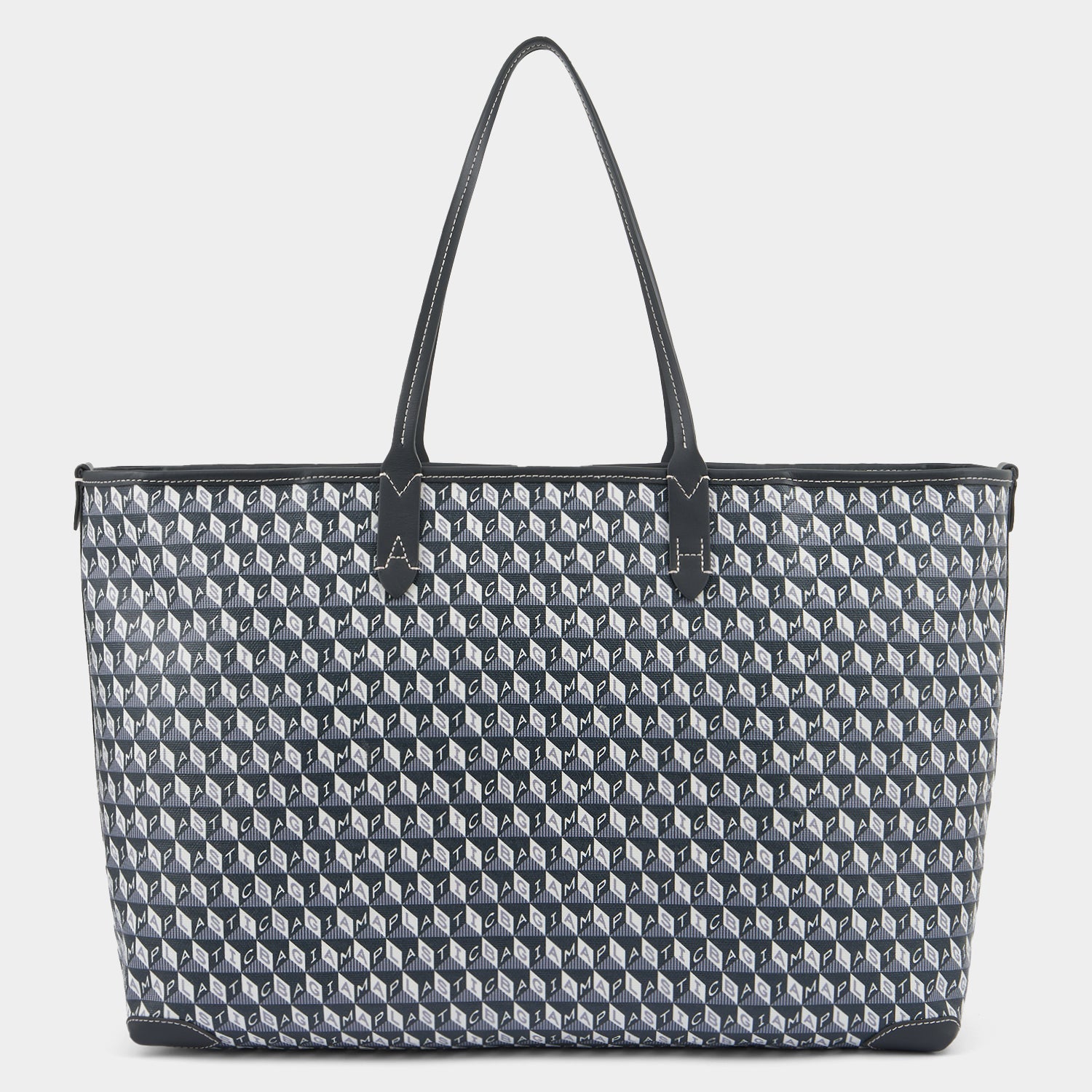 I Am A Plastic Bag Zipped Motif Tote -

          
            Recycled Canvas in Charcoal -
          

          Anya Hindmarch US
