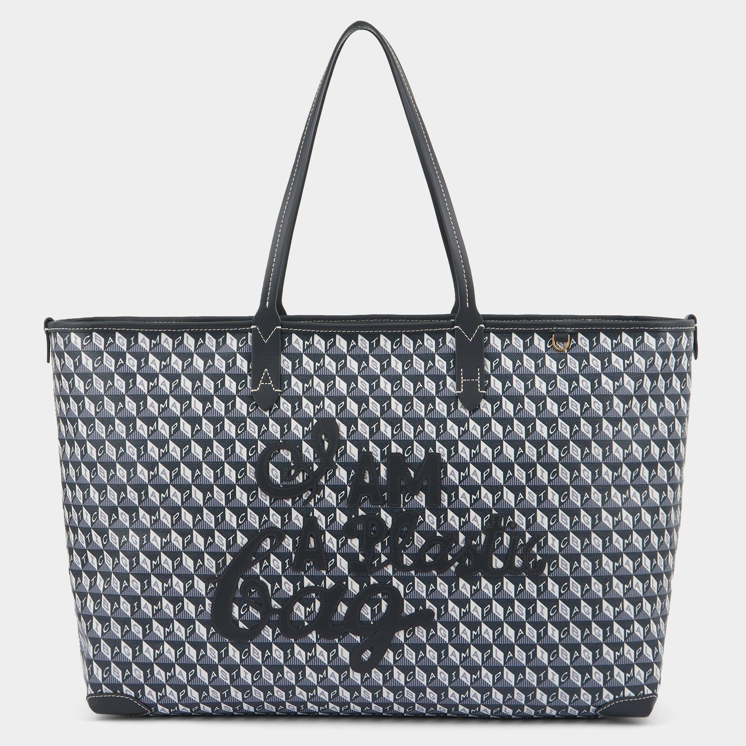 I Am A Plastic Bag Zipped Motif Tote -

          
            Recycled Canvas in Charcoal -
          

          Anya Hindmarch US
