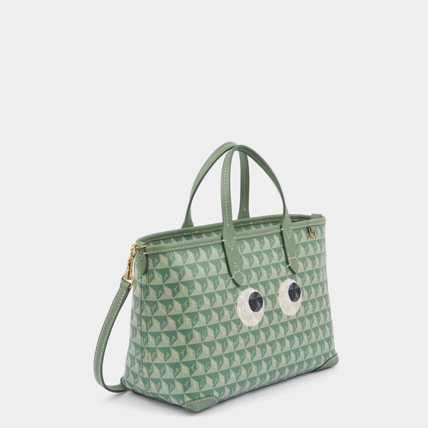 I Am A Plastic Bag XS Eyes Zipped Cross-body Tote -

          
            Recycled Canvas in Moss -
          

          Anya Hindmarch US
