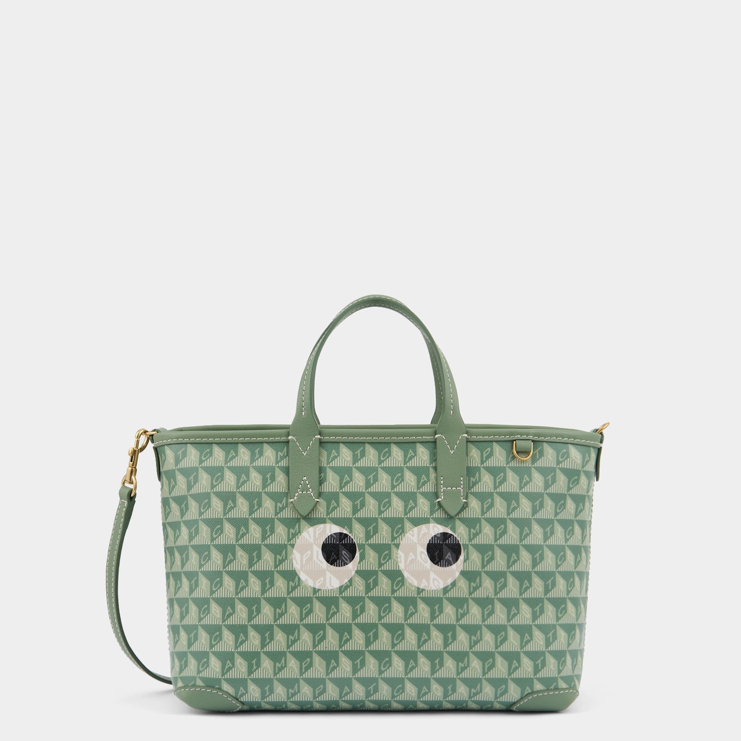 I Am A Plastic Bag XS Eyes Zipped Cross-body Tote -

          
            Recycled Canvas in Moss -
          

          Anya Hindmarch US
