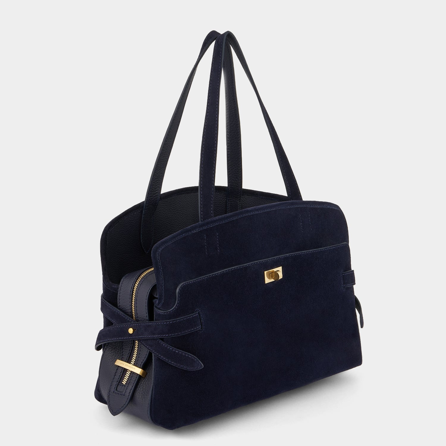 Wilson Shoulder Bag -

          
            Suede in Marine -
          

          Anya Hindmarch US
