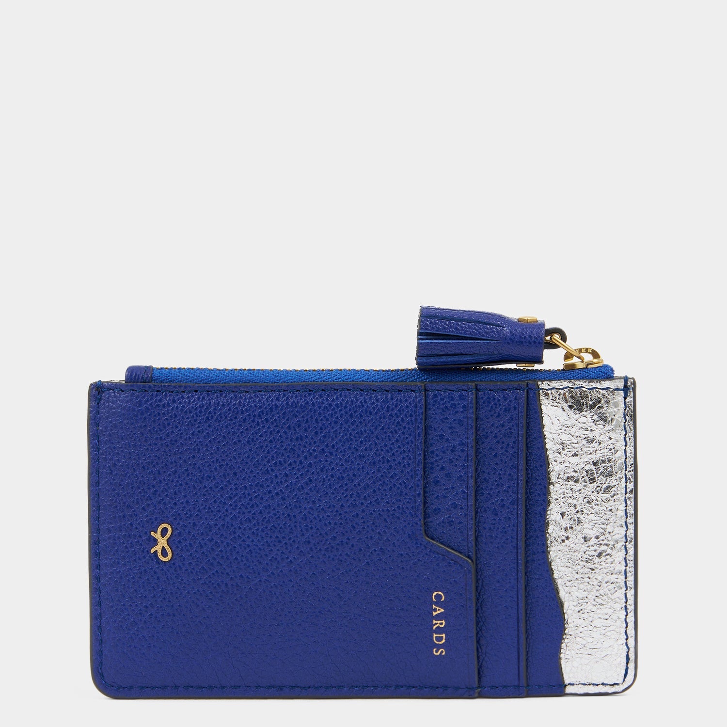 Anya Brands Crunch Zip Card Case -

                  
                    Capra Leather in Metallic Dark Blue -
                  

                  Anya Hindmarch US
