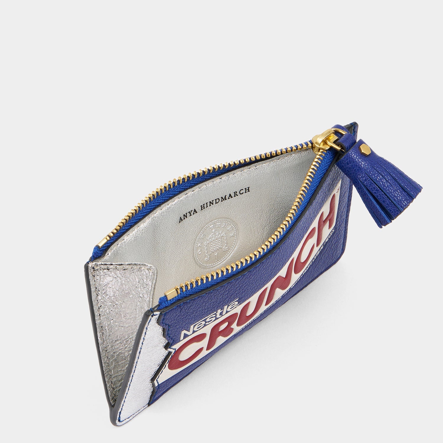 Anya Brands Crunch Zip Card Case -

                  
                    Capra Leather in Metallic Dark Blue -
                  

                  Anya Hindmarch US
