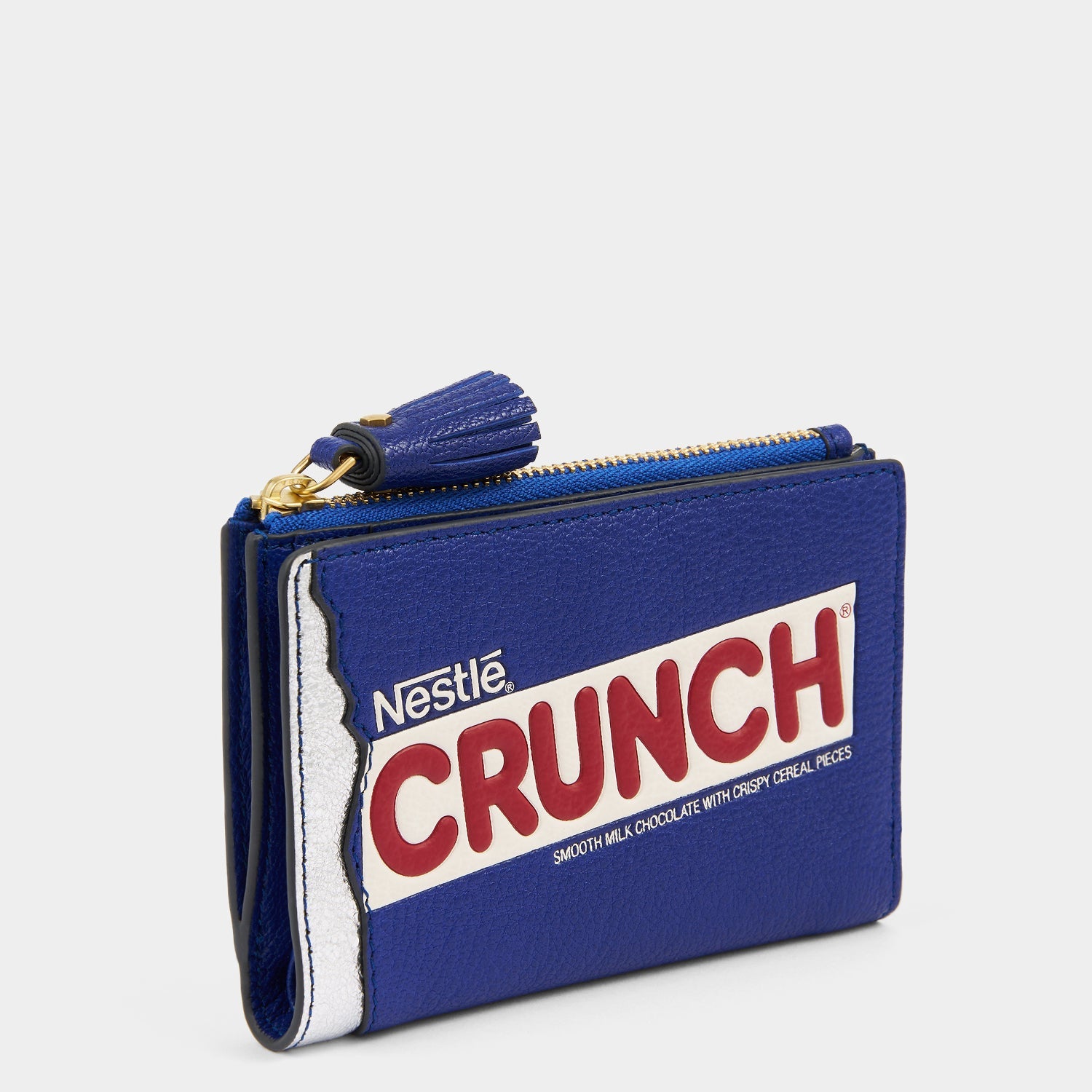 Anya Brands Crunch Folding Wallet -

          
            Capra Leather in Metallic Dark Blue -
          

          Anya Hindmarch US
