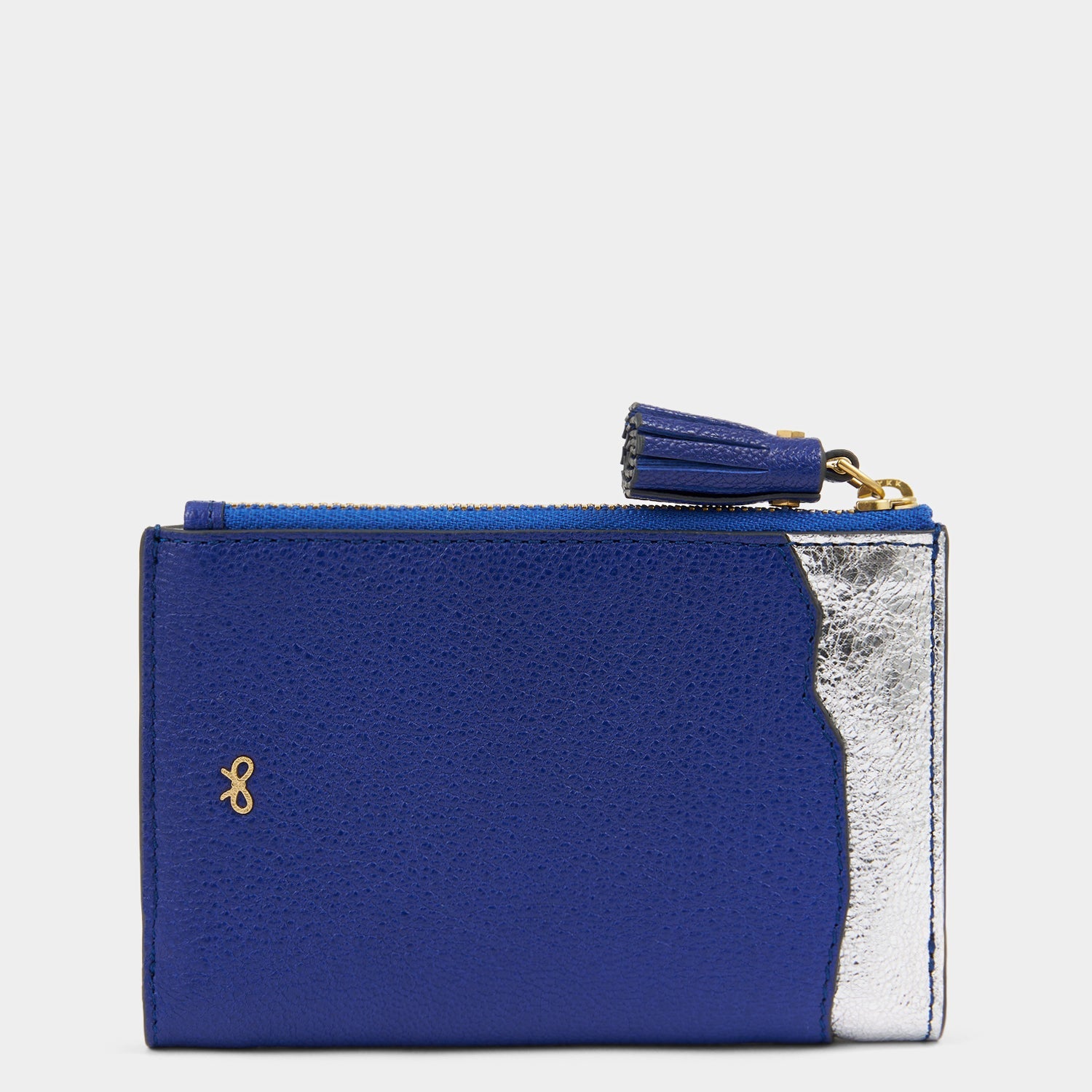 Anya Brands Crunch Folding Wallet -

          
            Capra Leather in Metallic Dark Blue -
          

          Anya Hindmarch US
