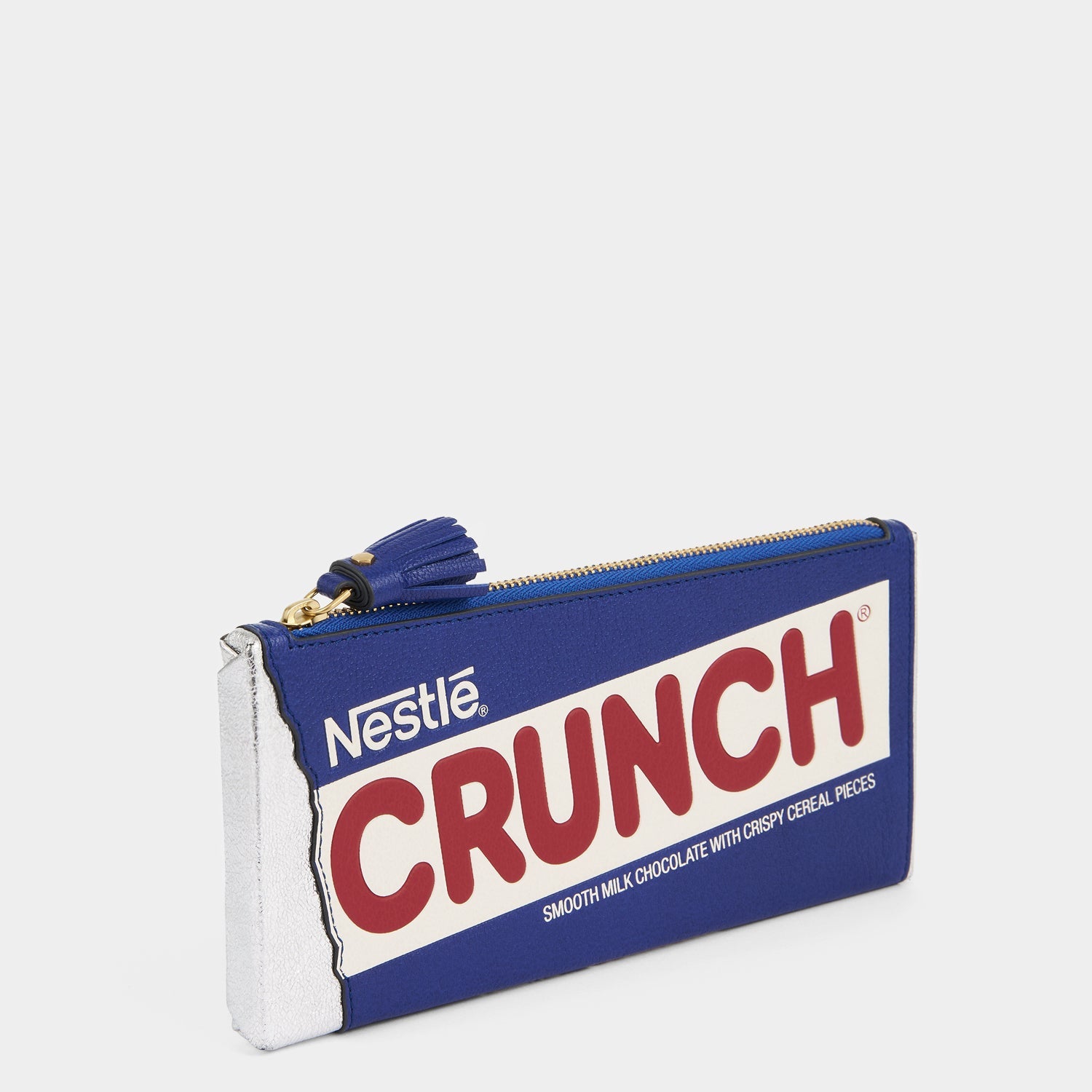 Anya Brands Crunch Pencil Case -

          
            Capra Leather in Metallic Dark Blue -
          

          Anya Hindmarch US
