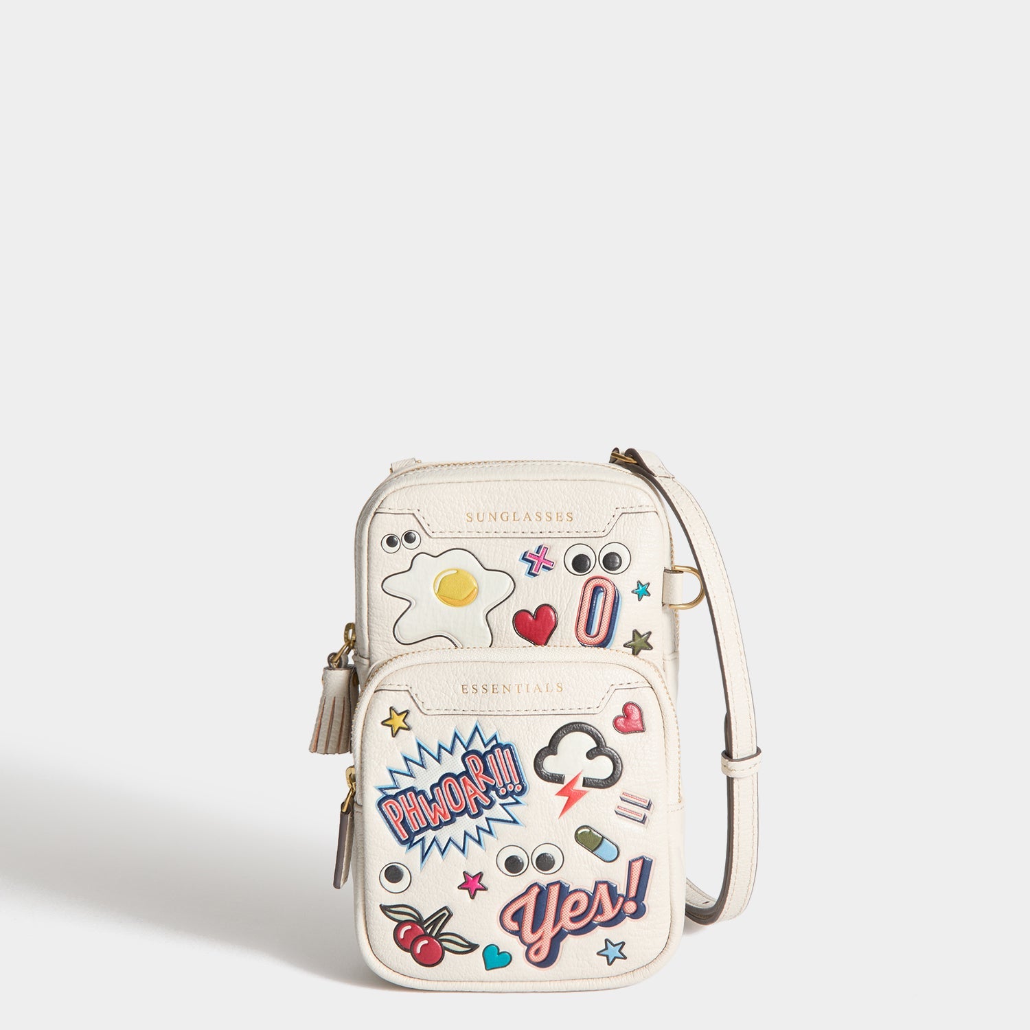 All Over Stickers Essential Cross-body -

          
            Capra Leather in Chalk -
          

          Anya Hindmarch US
