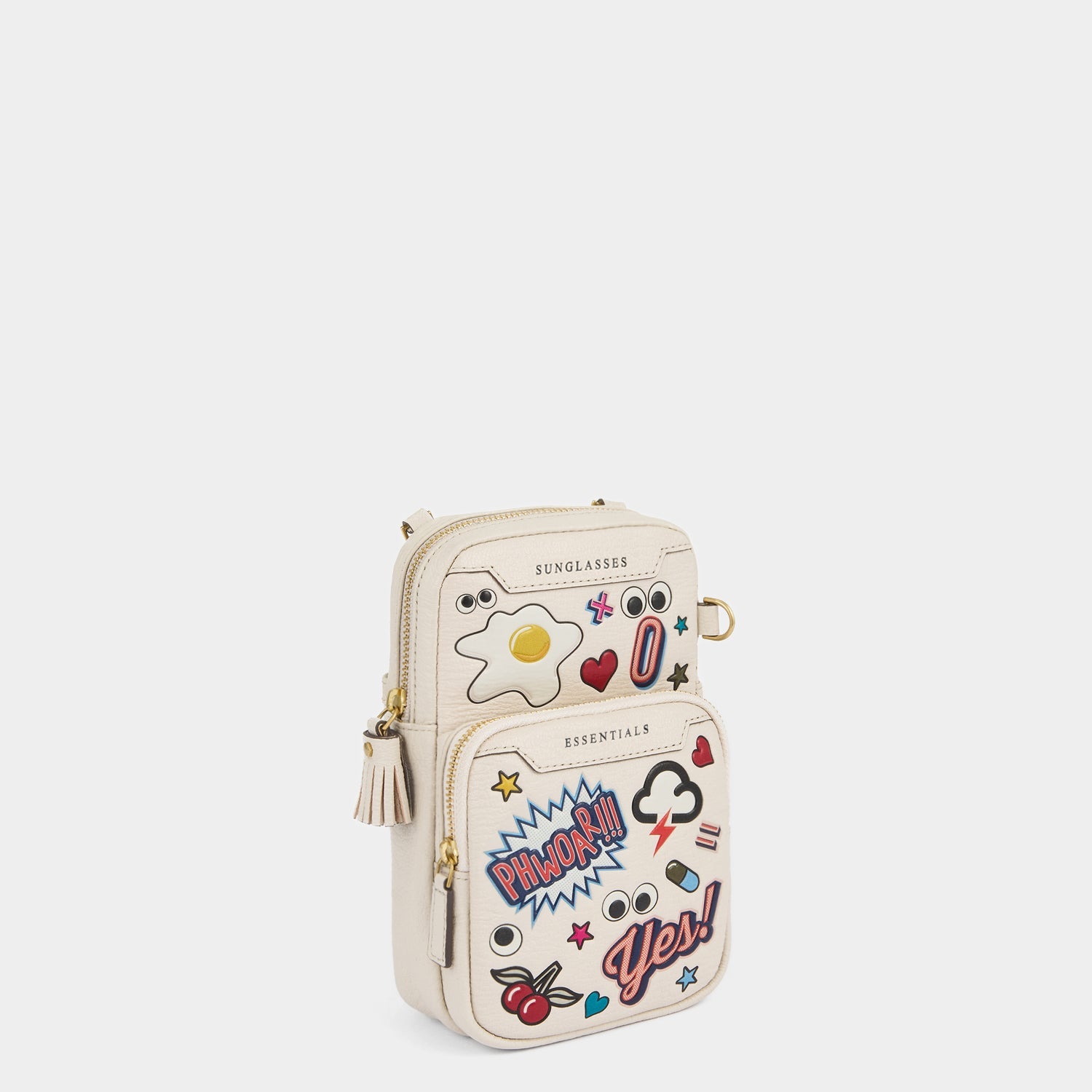 All Over Stickers Essential Cross-body -

          
            Capra Leather in Chalk -
          

          Anya Hindmarch US
