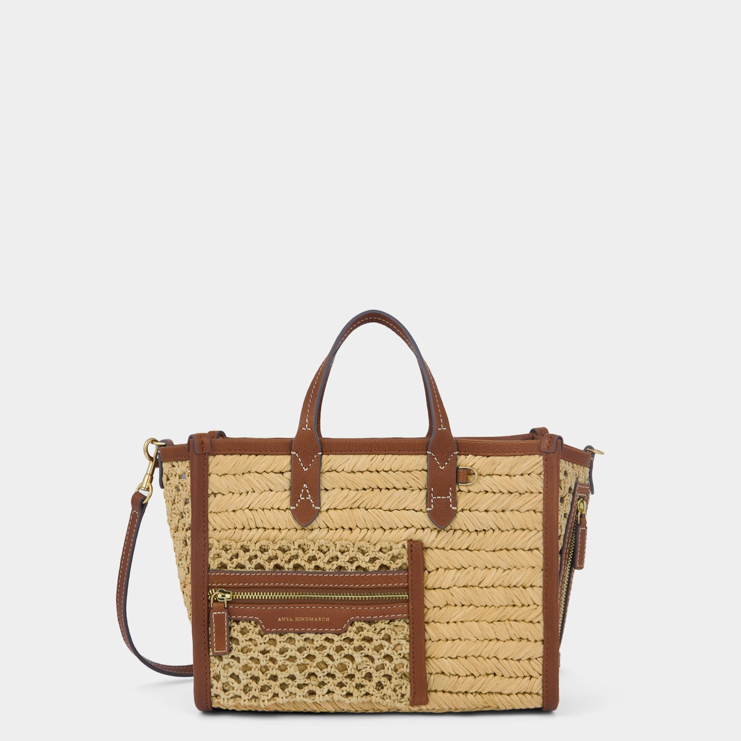 Raffia Pocket XS Cross-body Tote -

          
            Raffia in Cedar -
          

          Anya Hindmarch US
