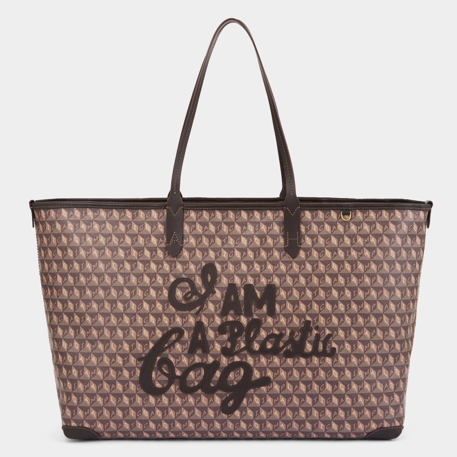 I Am A Plastic Bag Zipped Motif Tote -

          
            Recycled Canvas in Truffle -
          

          Anya Hindmarch US
