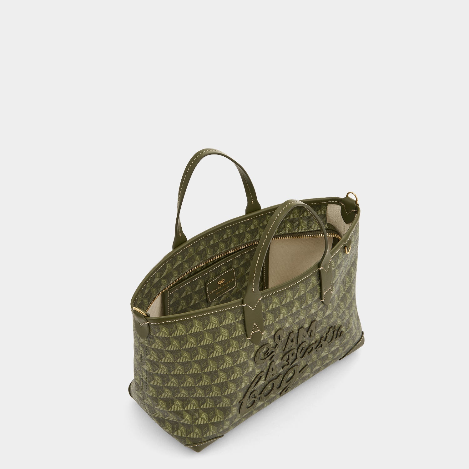 I Am A Plastic Bag XS Zipped Motif Cross-body Tote -

          
            Recycled Canvas in Fern -
          

          Anya Hindmarch US
