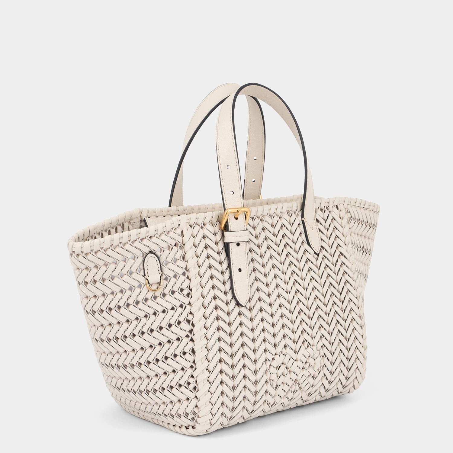 Neeson Small Square Tote -

          
            Capra Leather in Chalk -
          

          Anya Hindmarch US
