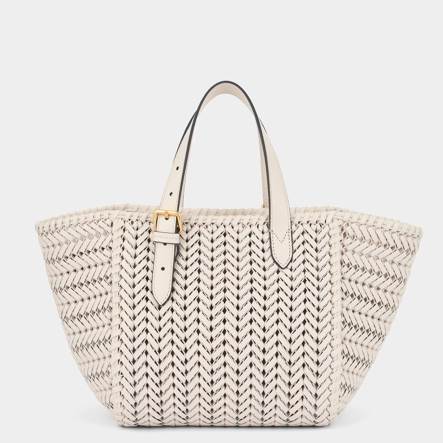Neeson Small Square Tote -

          
            Capra Leather in Chalk -
          

          Anya Hindmarch US

